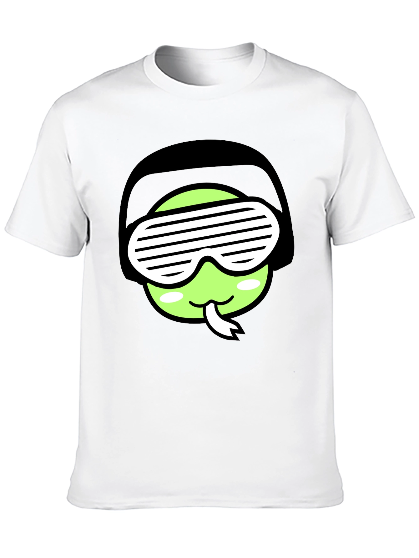 Cool Snake Emoji Graphic Tee - Black T-Shirt