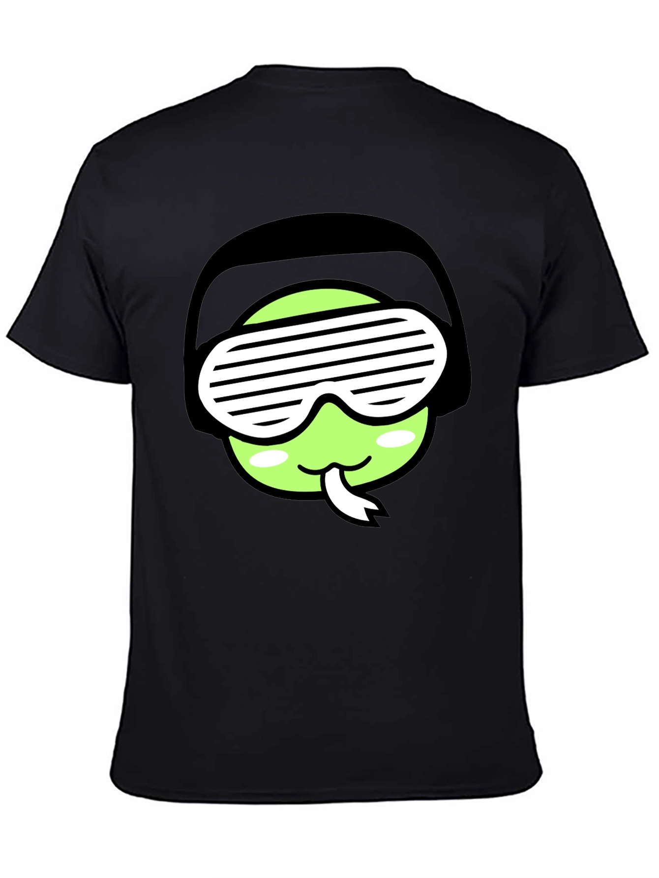 Cool Snake Emoji Graphic Tee - Black T-Shirt
