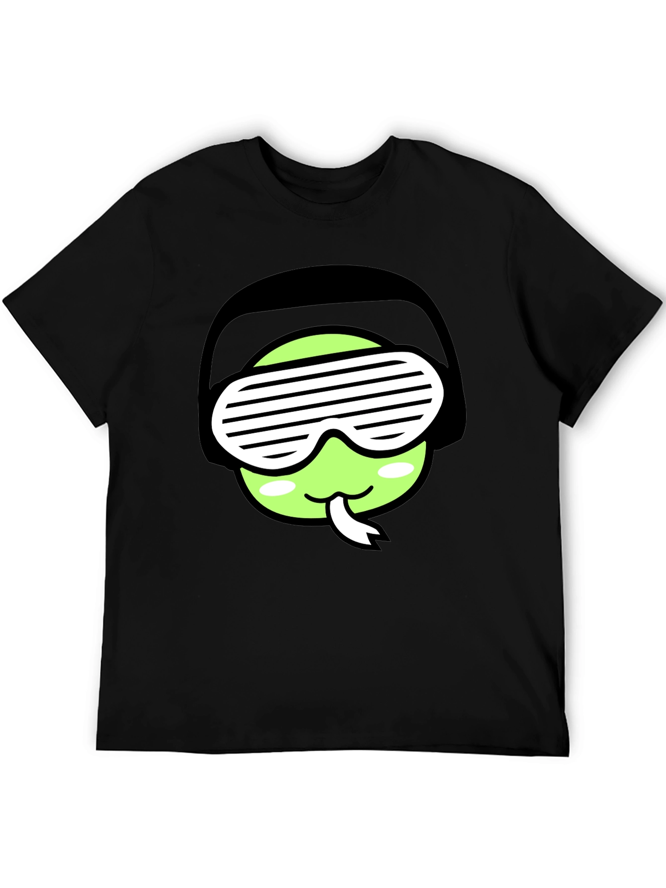 Cool Snake Emoji Graphic Tee - Black T-Shirt
