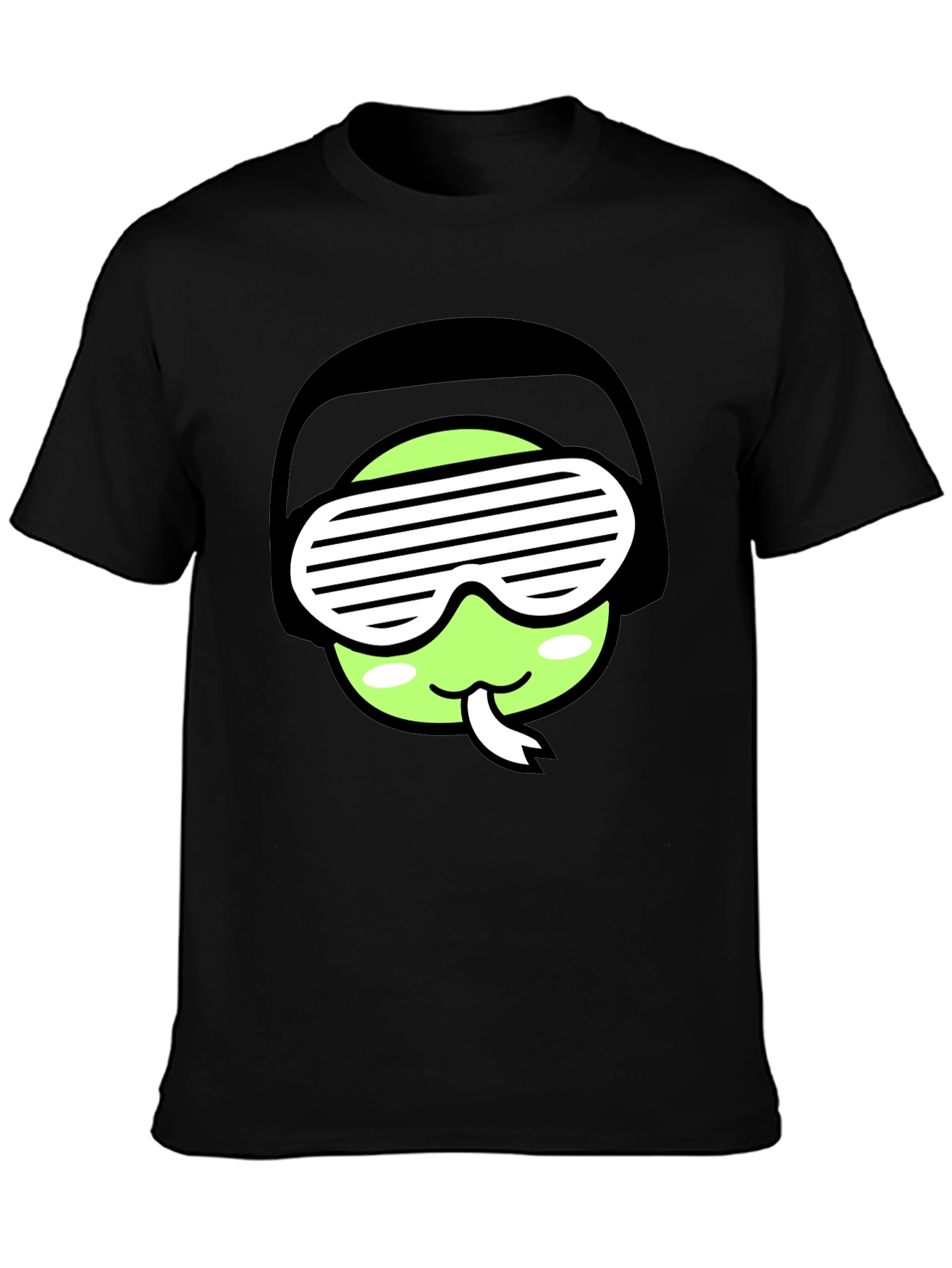 Cool Snake Emoji Graphic Tee - Black T-Shirt