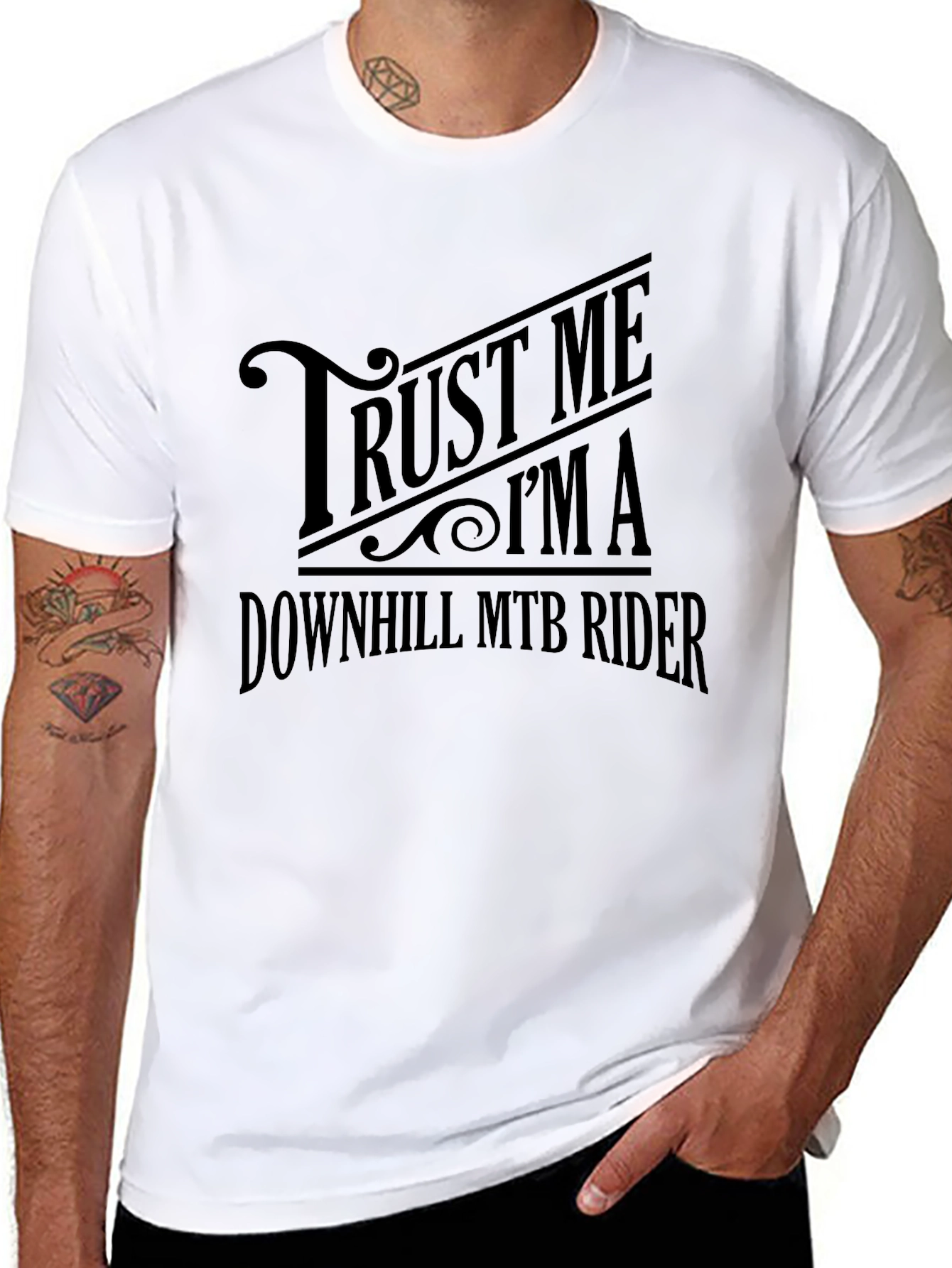 Trust Me Im A Downhill MTB Rider Black T-Shirt