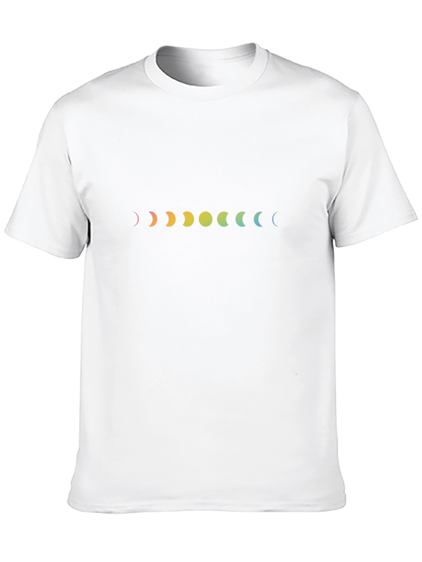 Rainbow Moon Phases Black T-Shirt