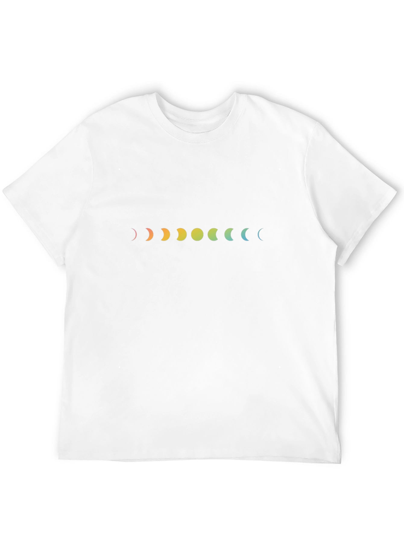 Rainbow Moon Phases Black T-Shirt