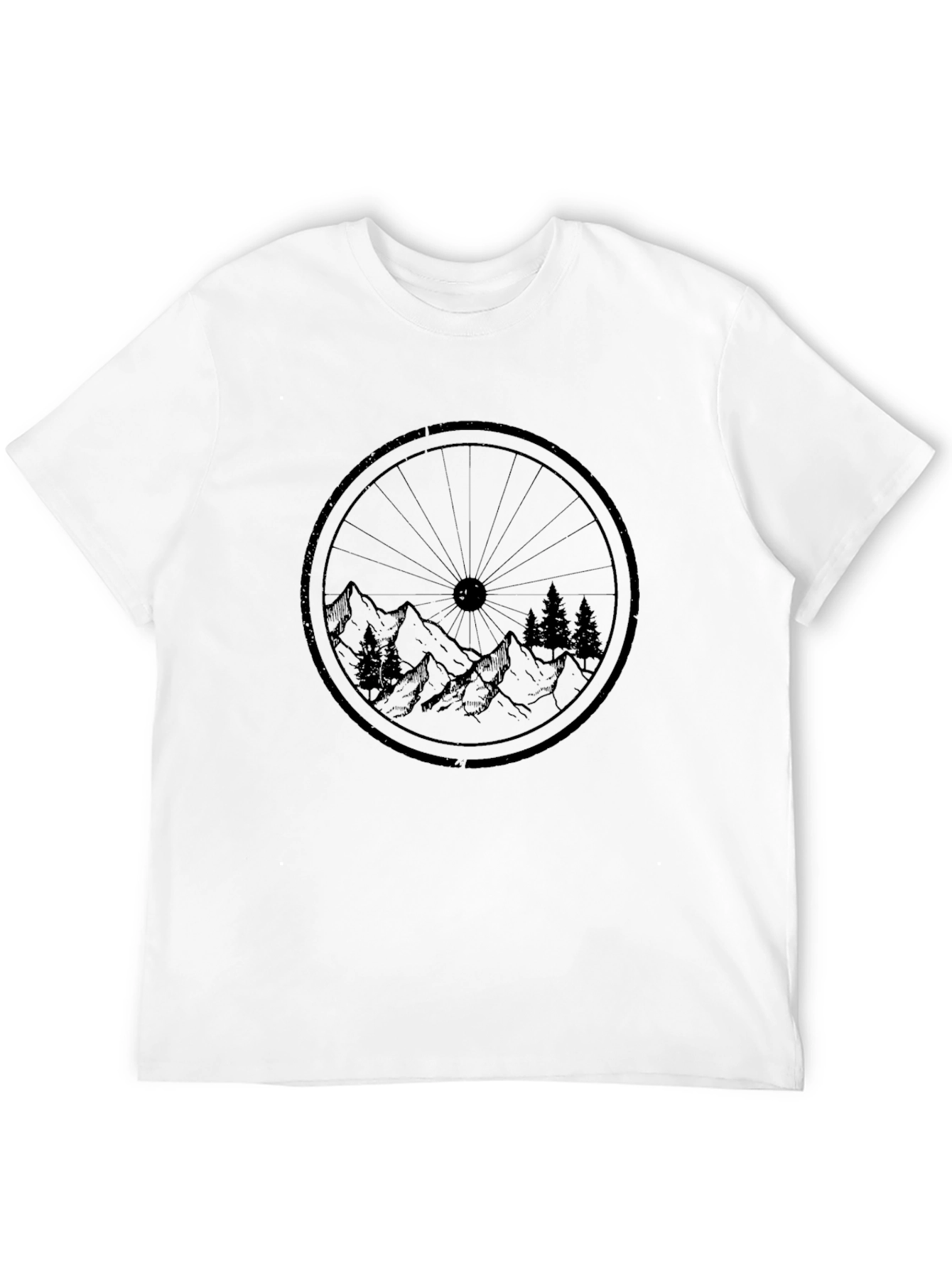 Mountain Bike Wheel Graphic T-Shirt