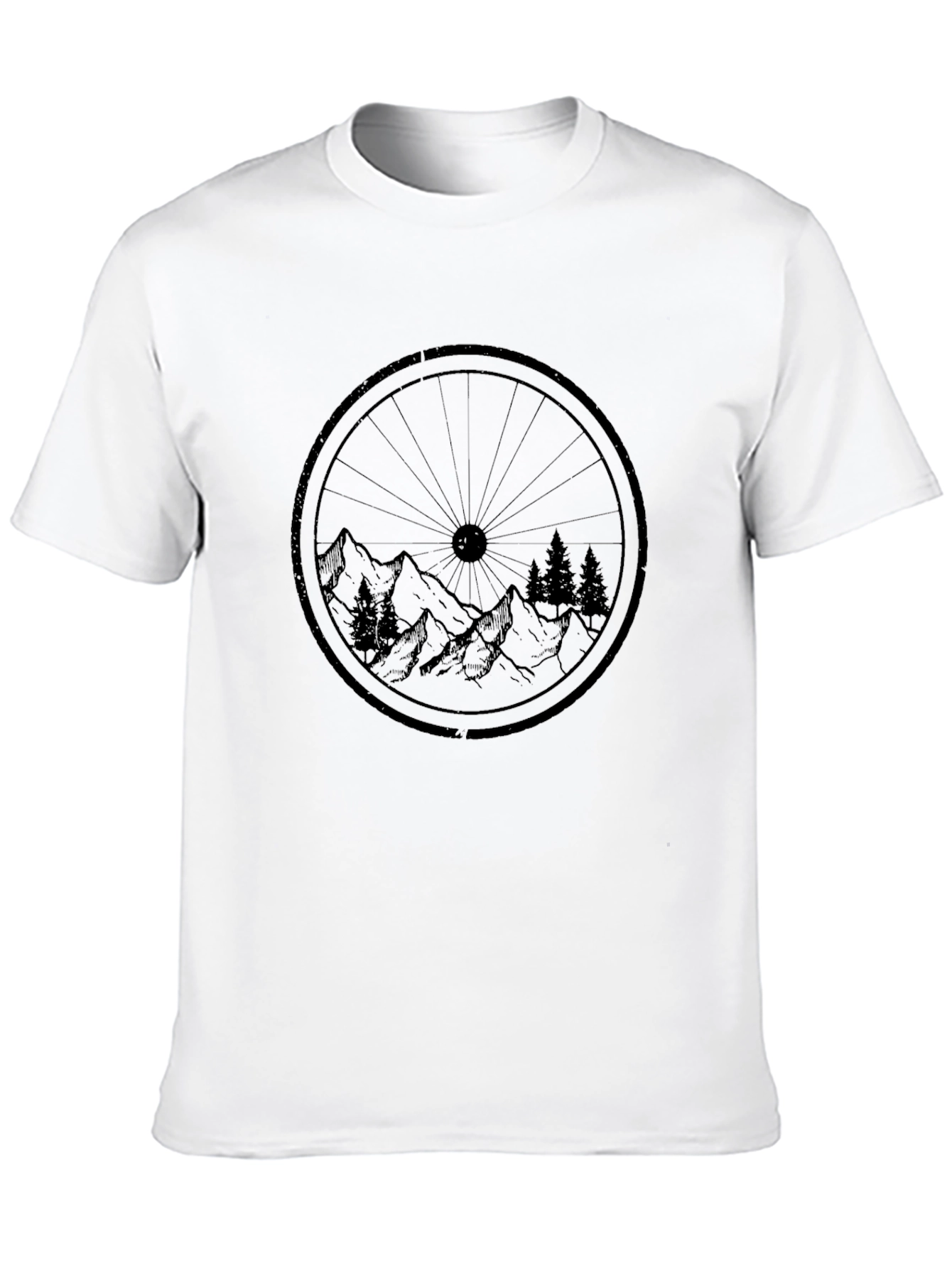 Mountain Bike Wheel Graphic T-Shirt