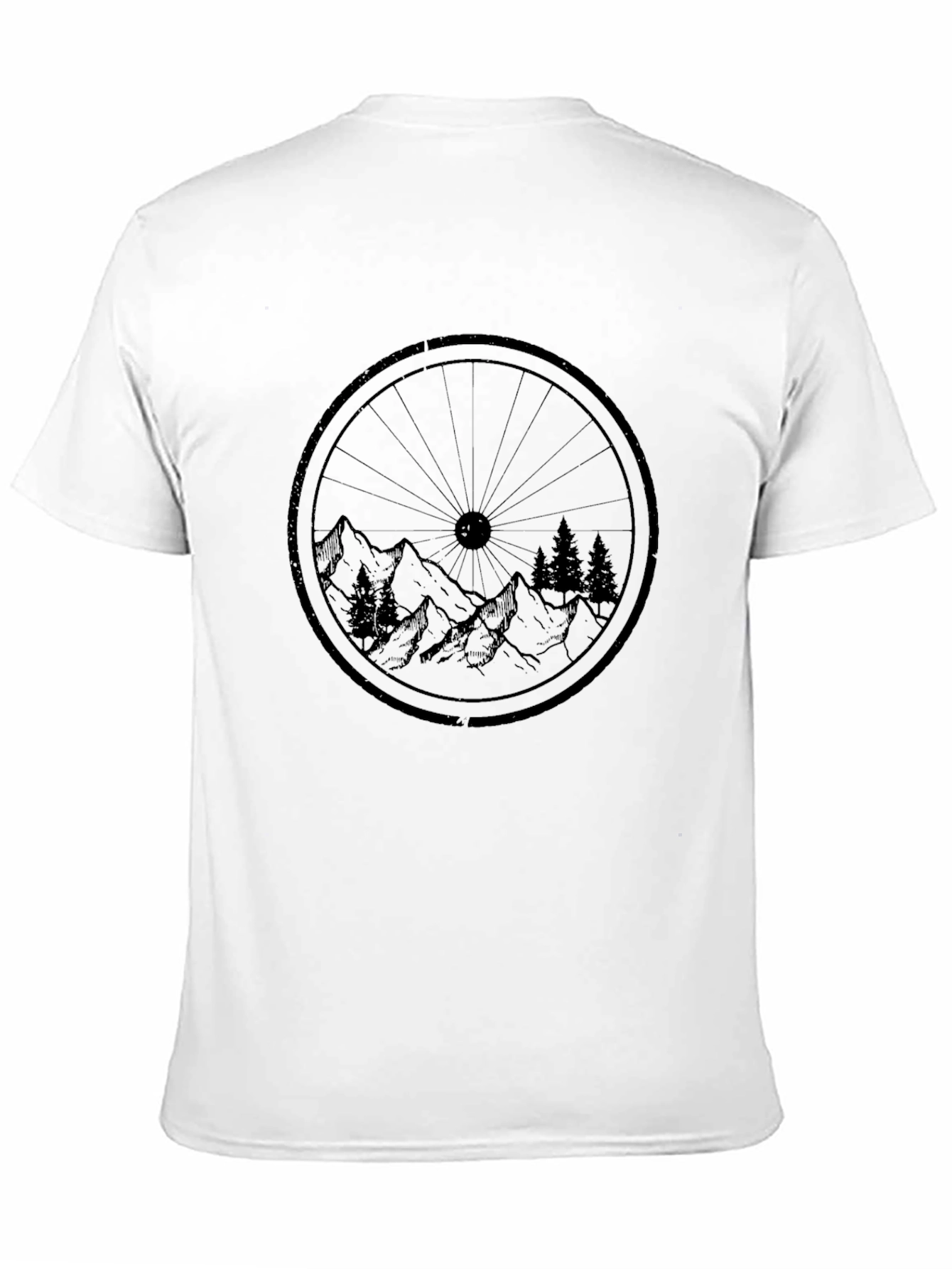 Mountain Bike Wheel Graphic T-Shirt