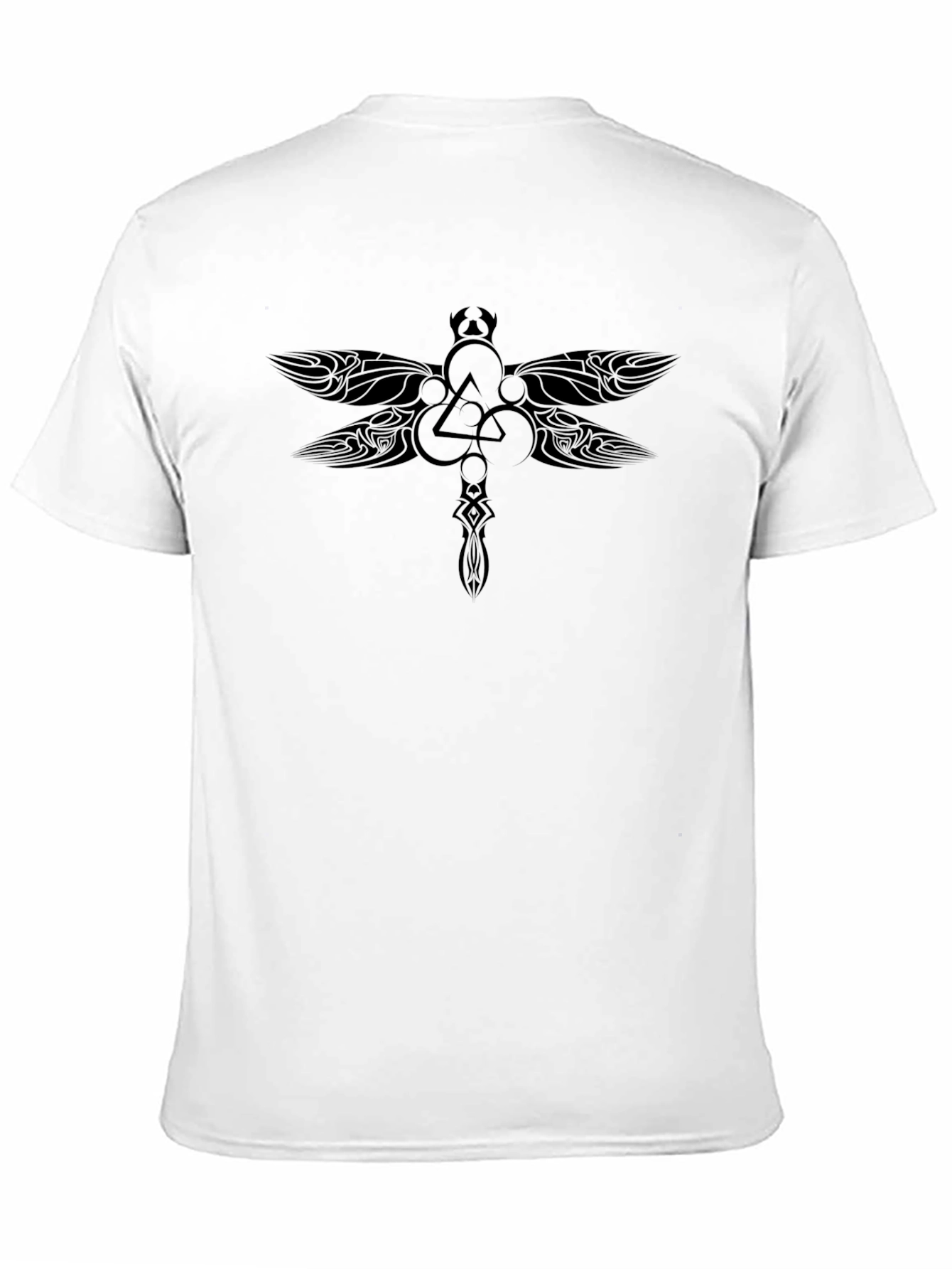 Mens Black Graphic Dragonfly Tee