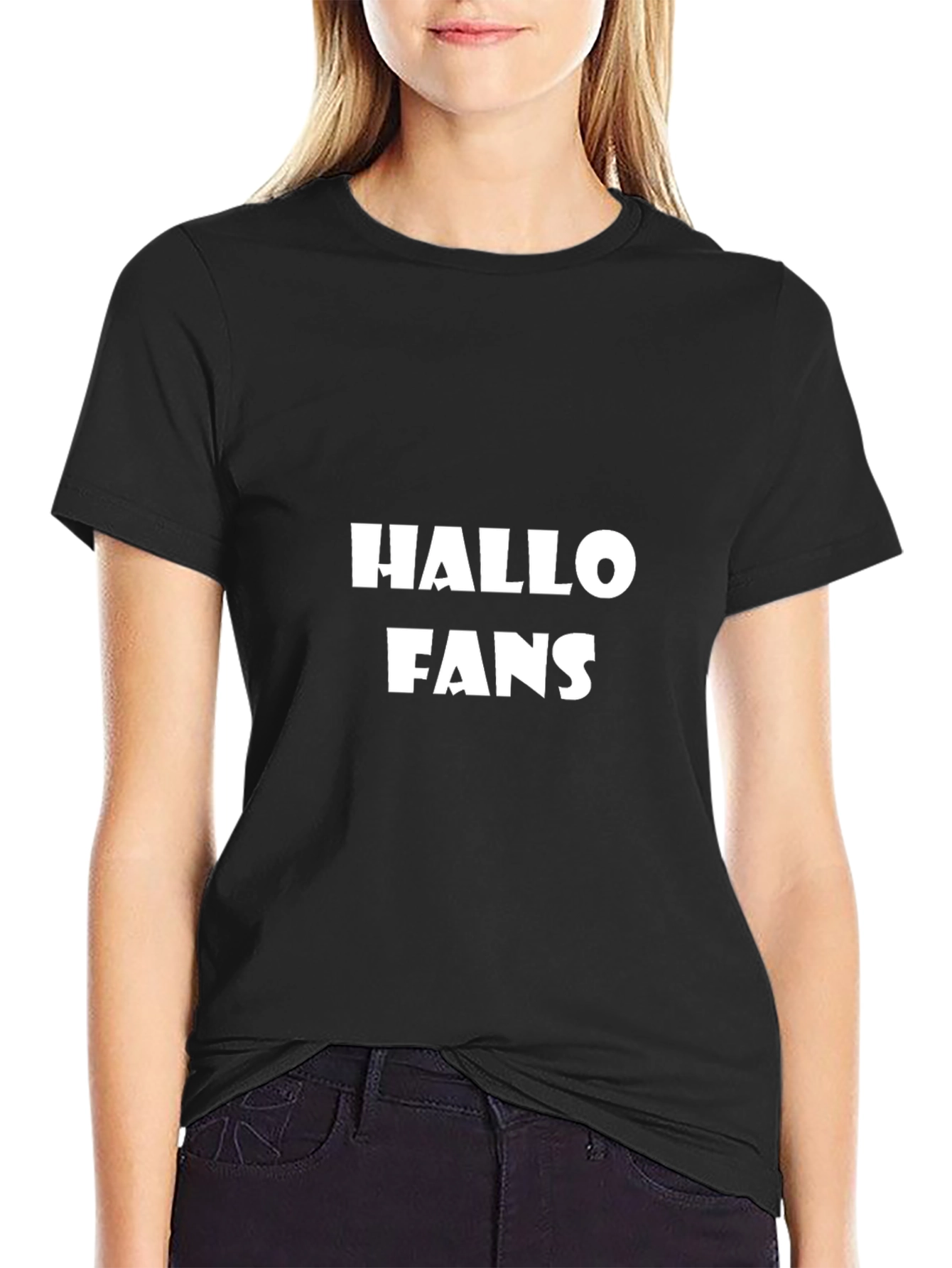 Hallo Fans Black Graphic Tee
