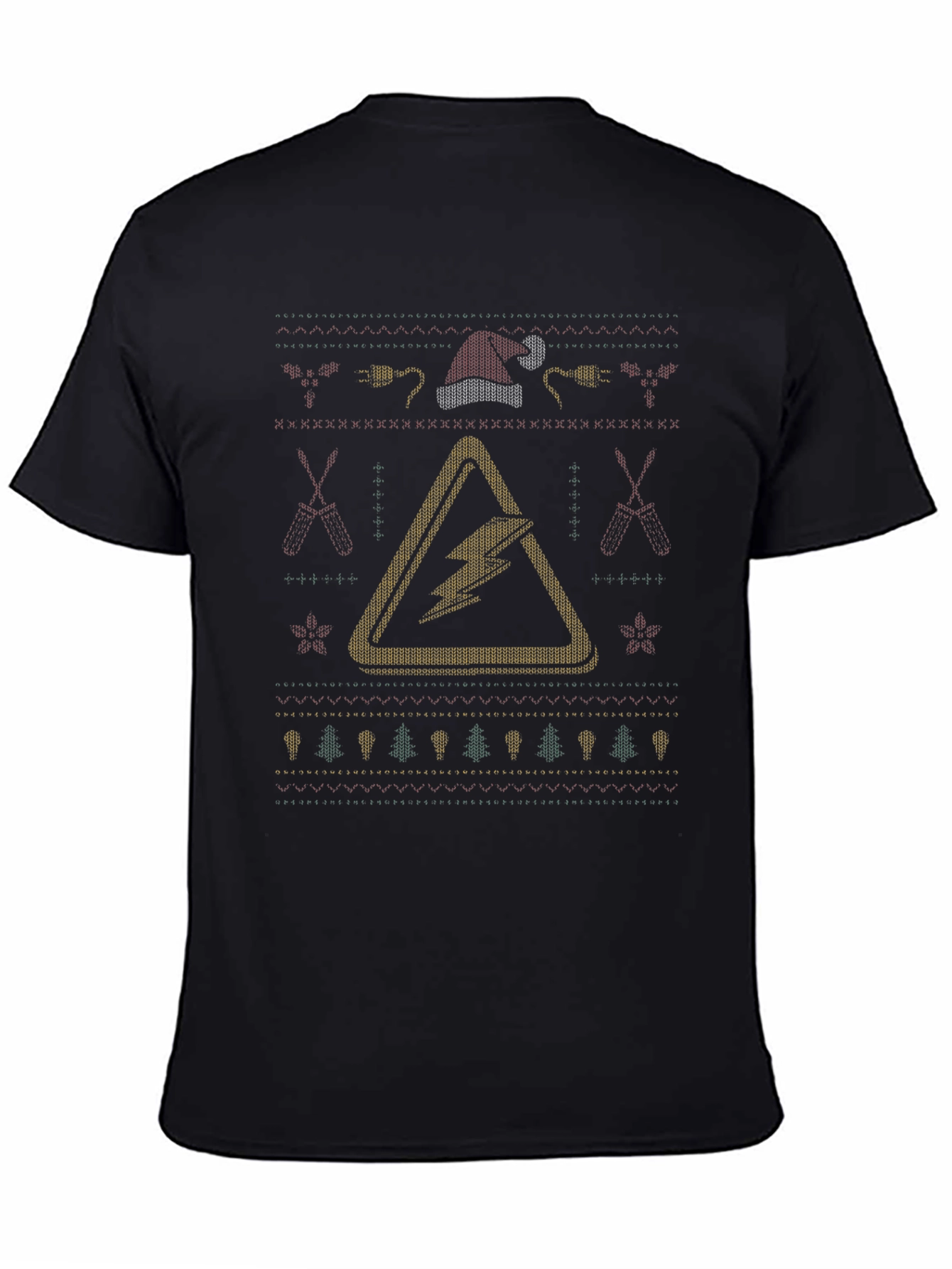 Electrician Christmas T-Shirt - Funny Ugly Sweater Style
