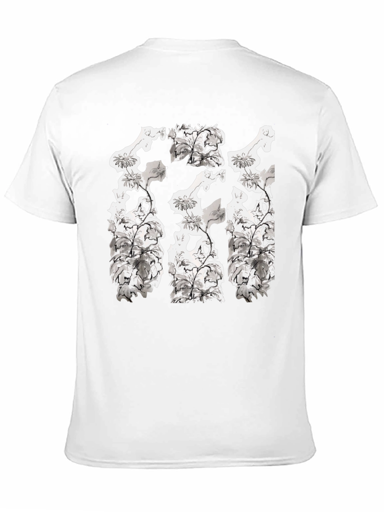 Floral Skull T-Shirt - Black