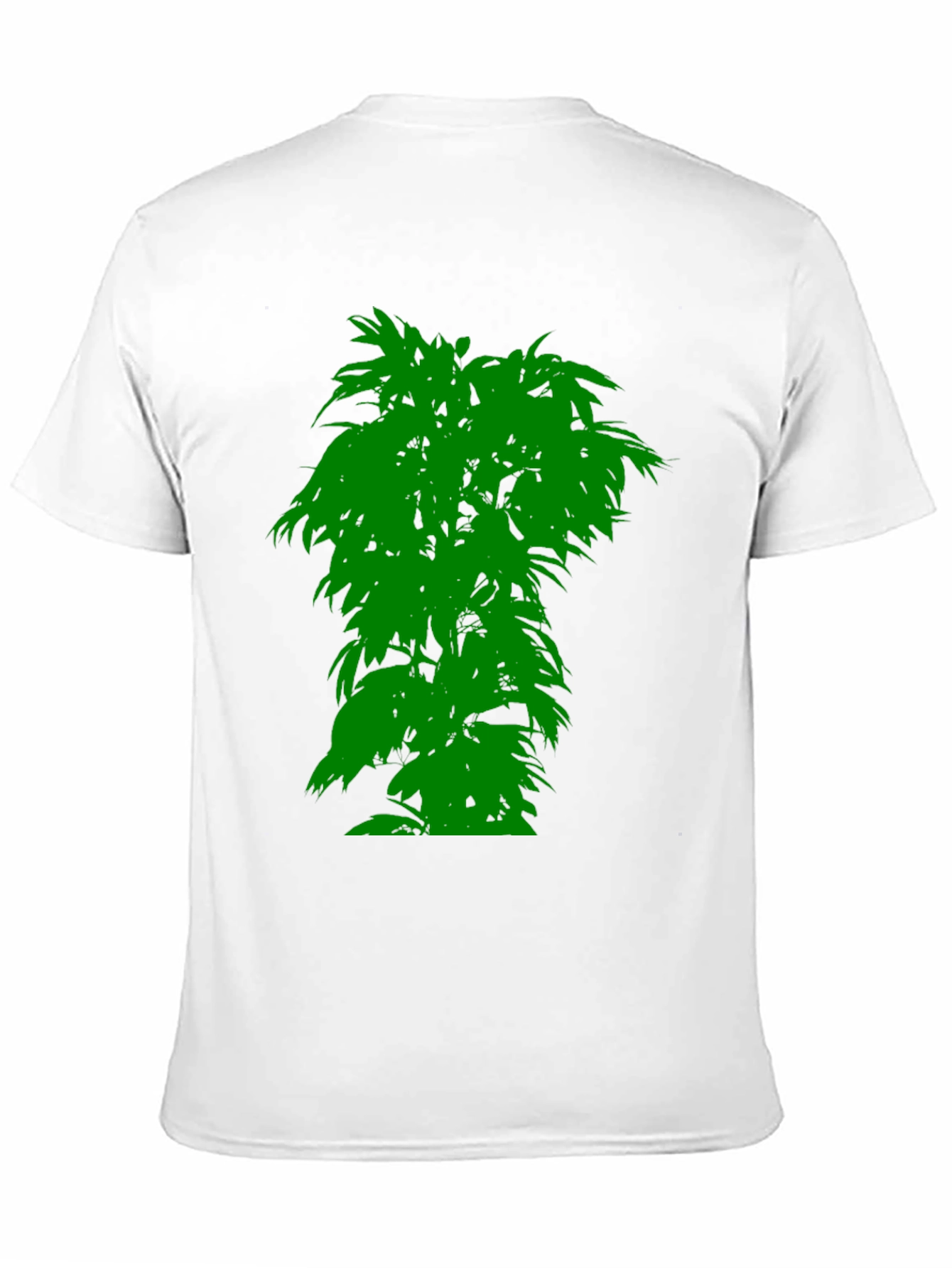 Mens Black T-Shirt with Green Tree Graphic
