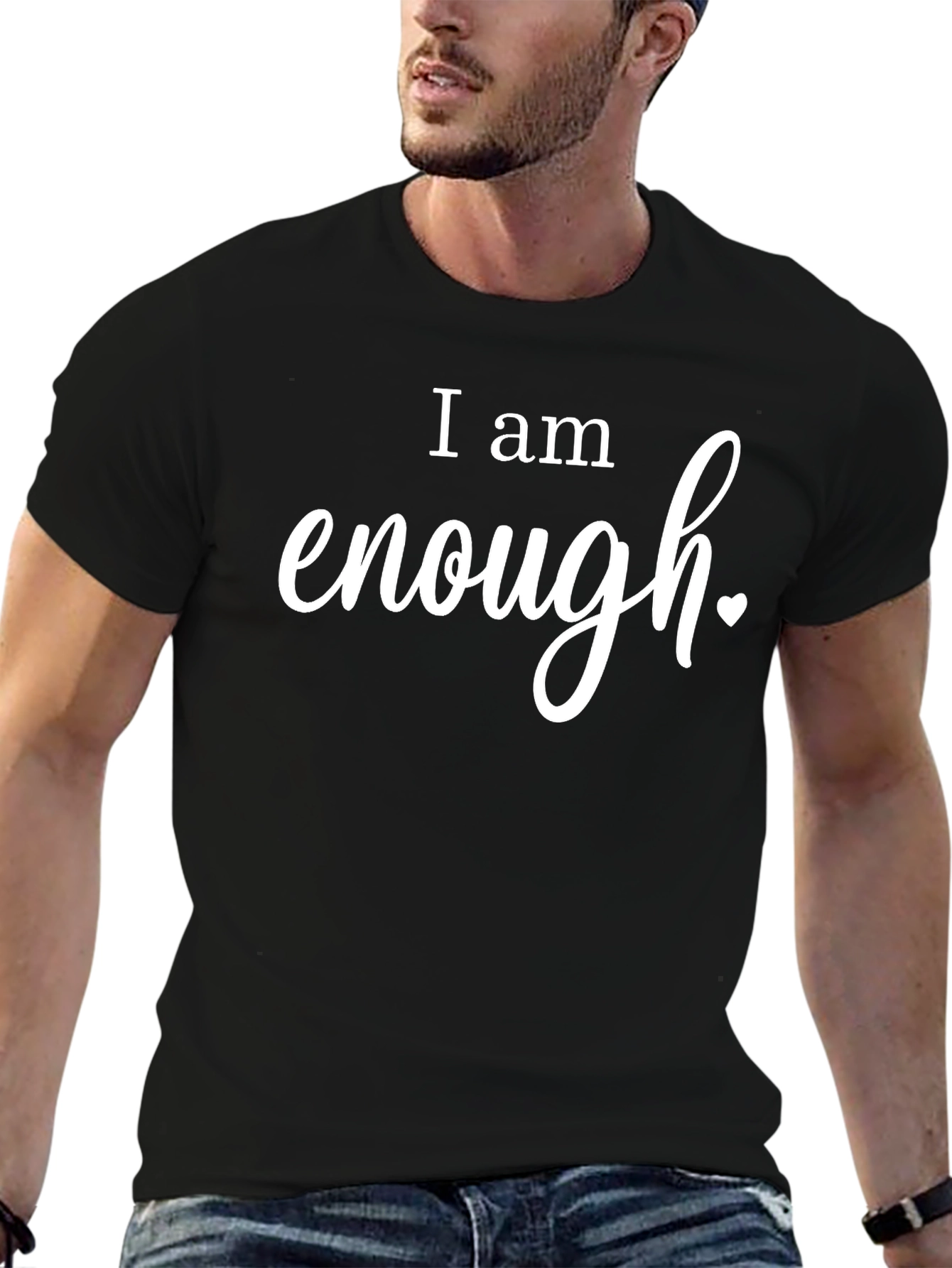 I am Enough Black T-Shirt
