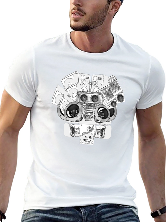 Retro Boombox Graphic T-Shirt