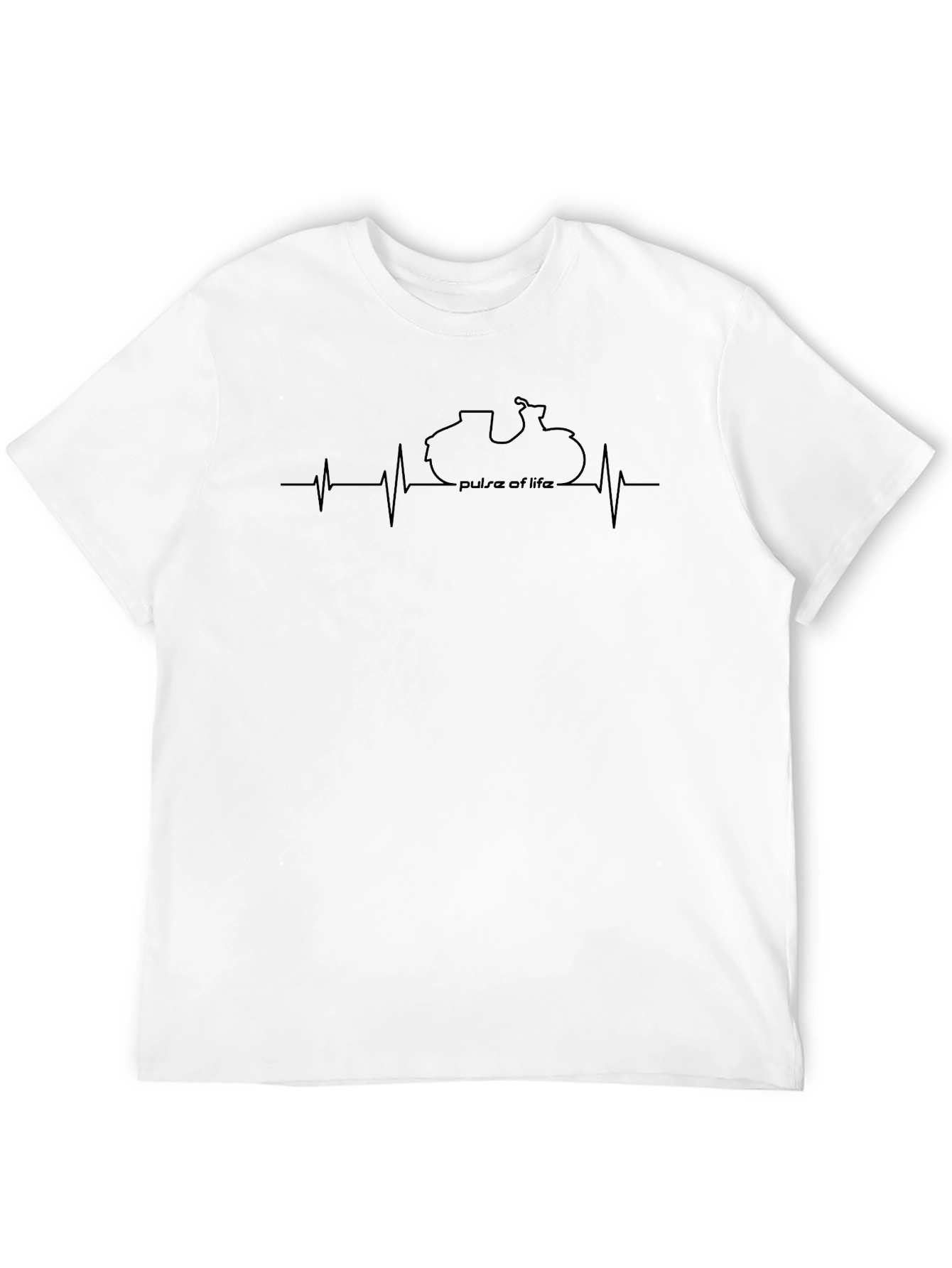 Motorcycle Pulse of Life Graphic Tee