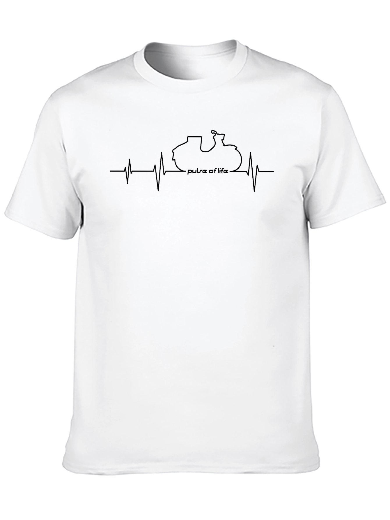 Motorcycle Pulse of Life Graphic Tee