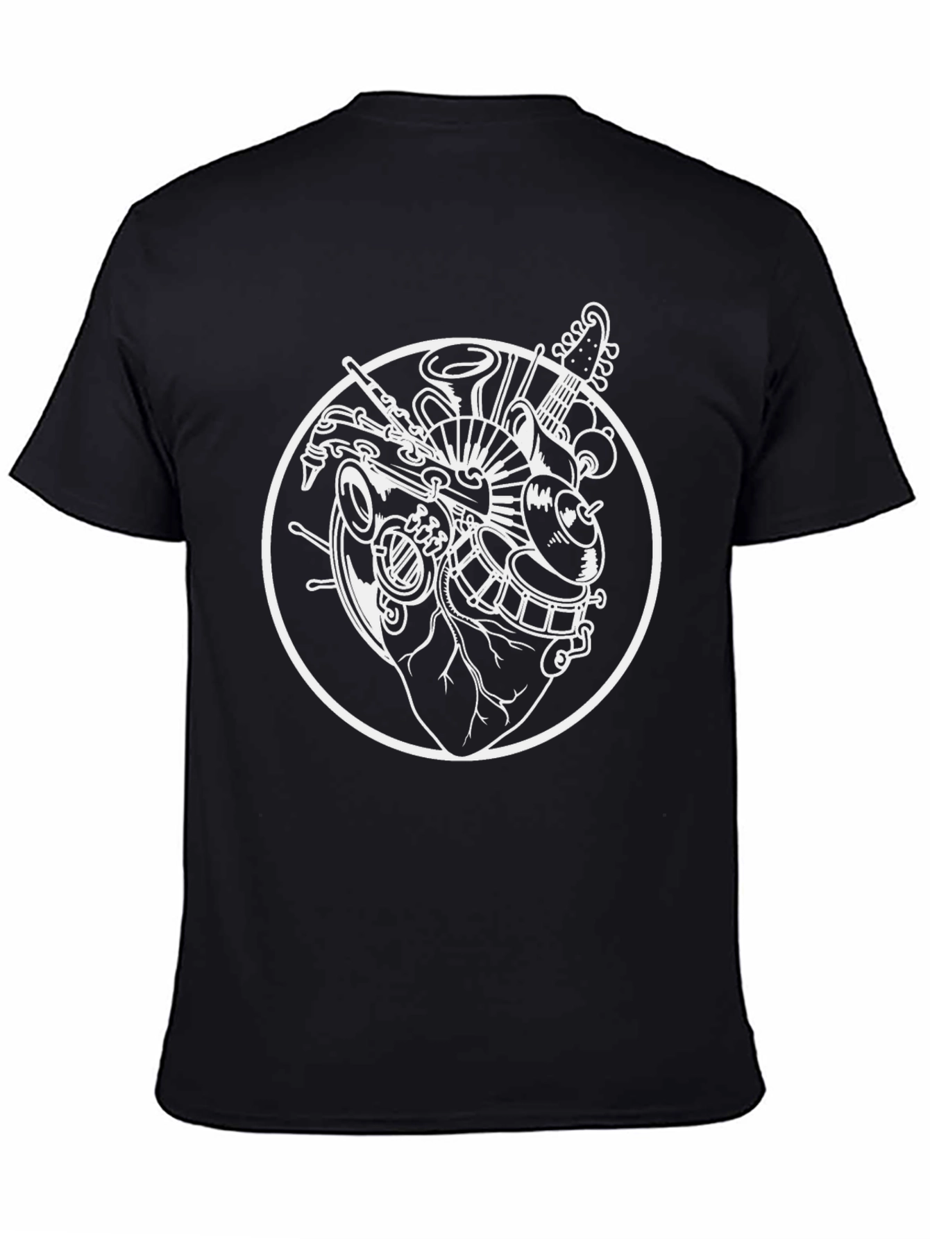 Music Lovers Heart T-Shirt - Anatomical Instrument Design
