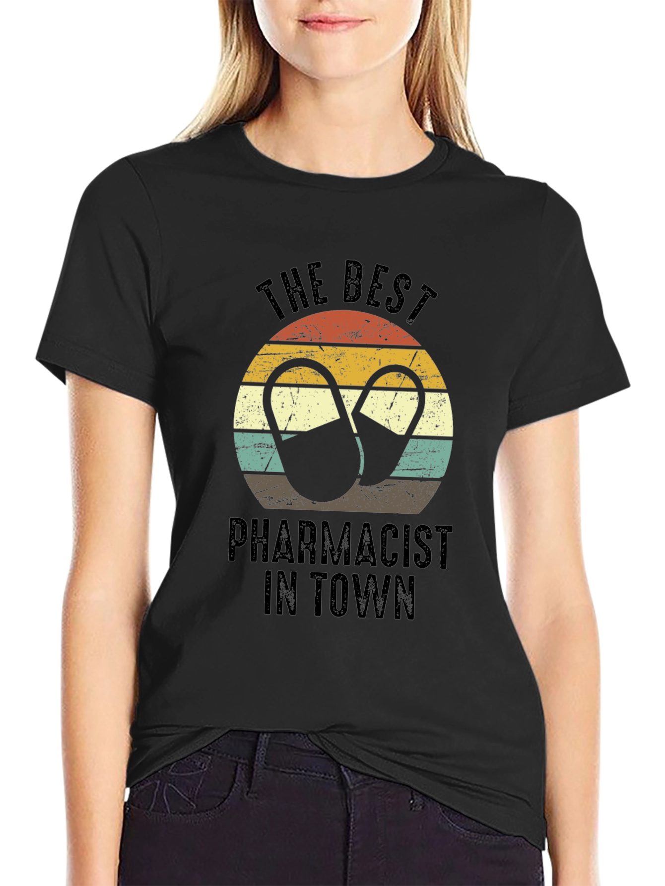 Best Pharmacist T-Shirt - Retro Pill Design