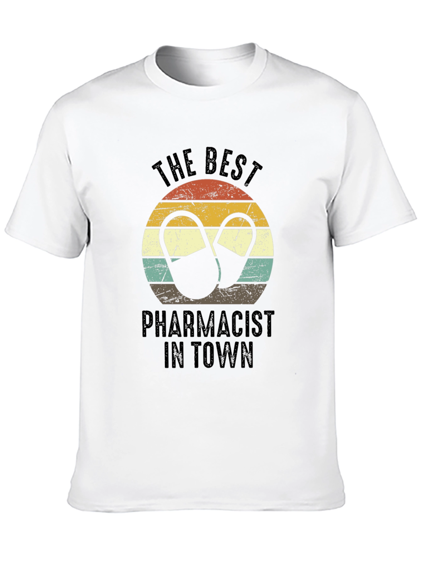 Best Pharmacist T-Shirt - Retro Pill Design