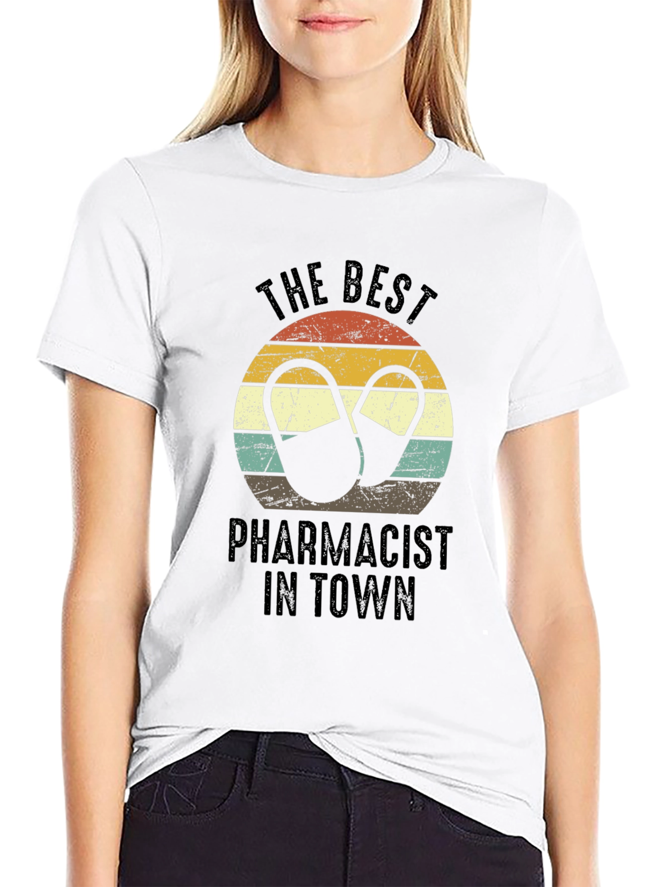 Best Pharmacist T-Shirt - Retro Pill Design