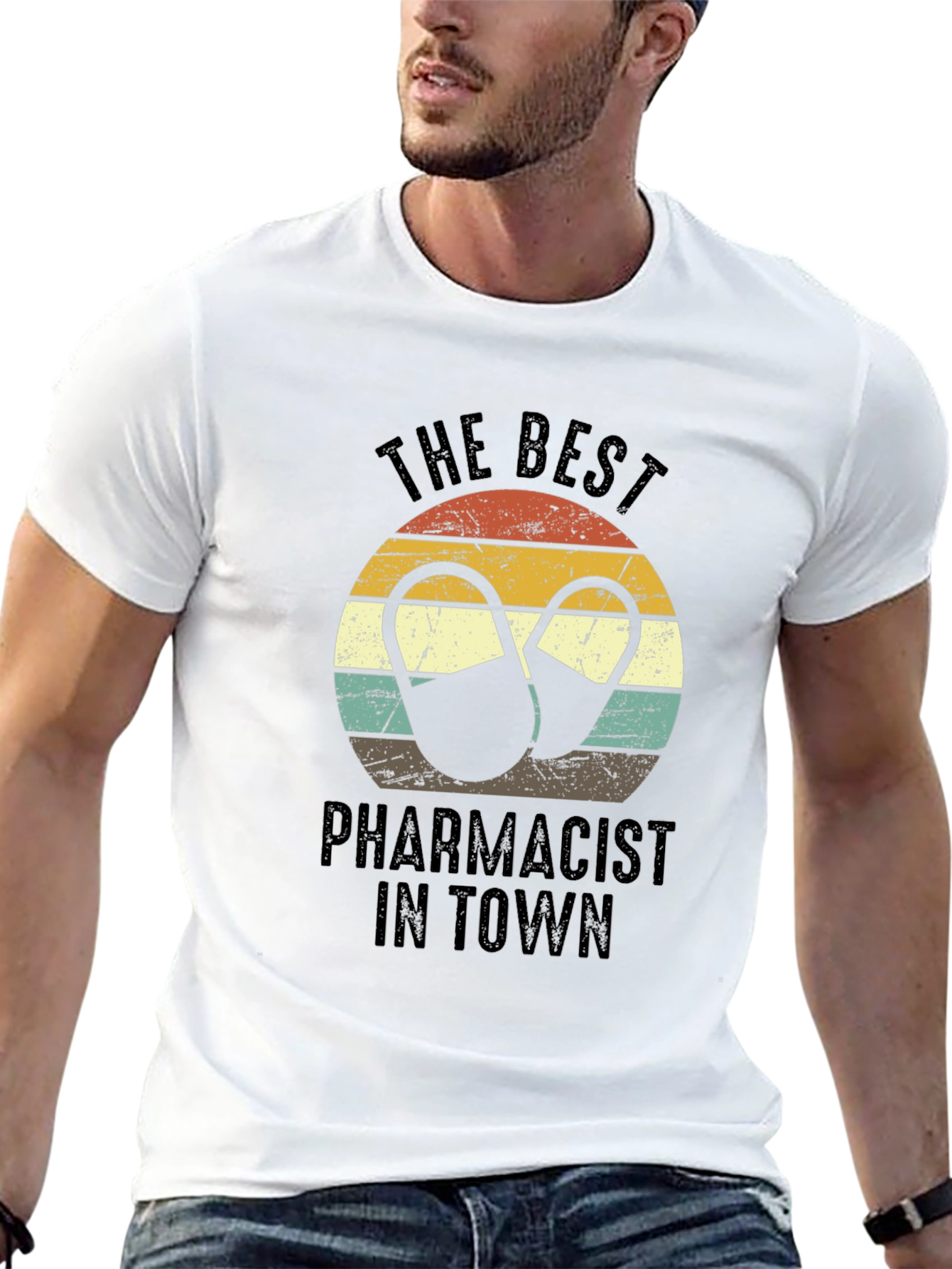 Best Pharmacist T-Shirt - Retro Pill Design