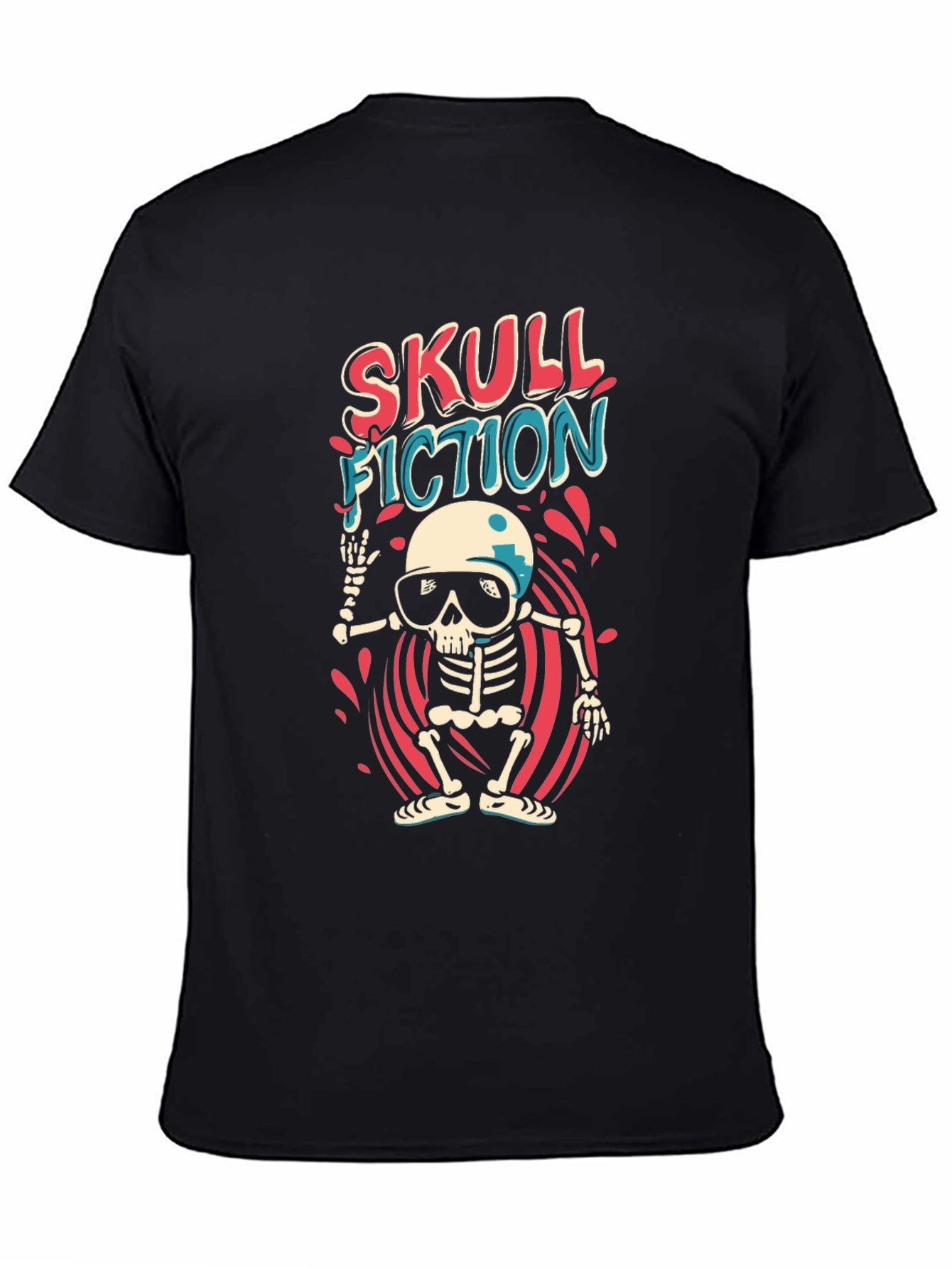 Skull Fiction Graphic Tee - Black