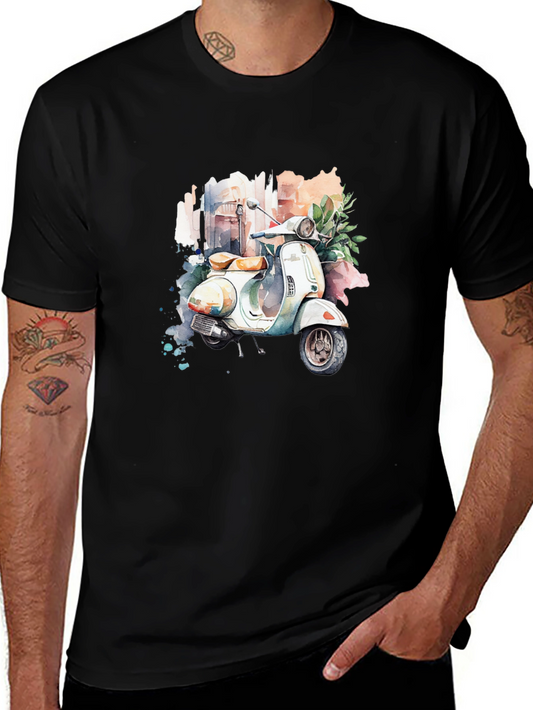 Retro Vespa Watercolor T-Shirt