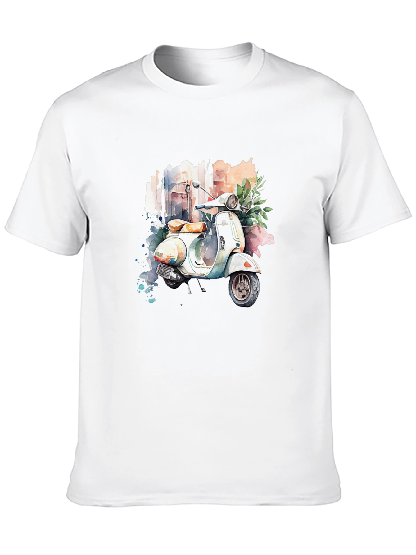 Retro Vespa Watercolor T-Shirt