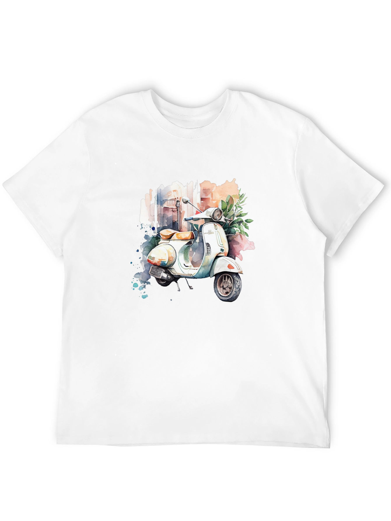 Retro Vespa Watercolor T-Shirt