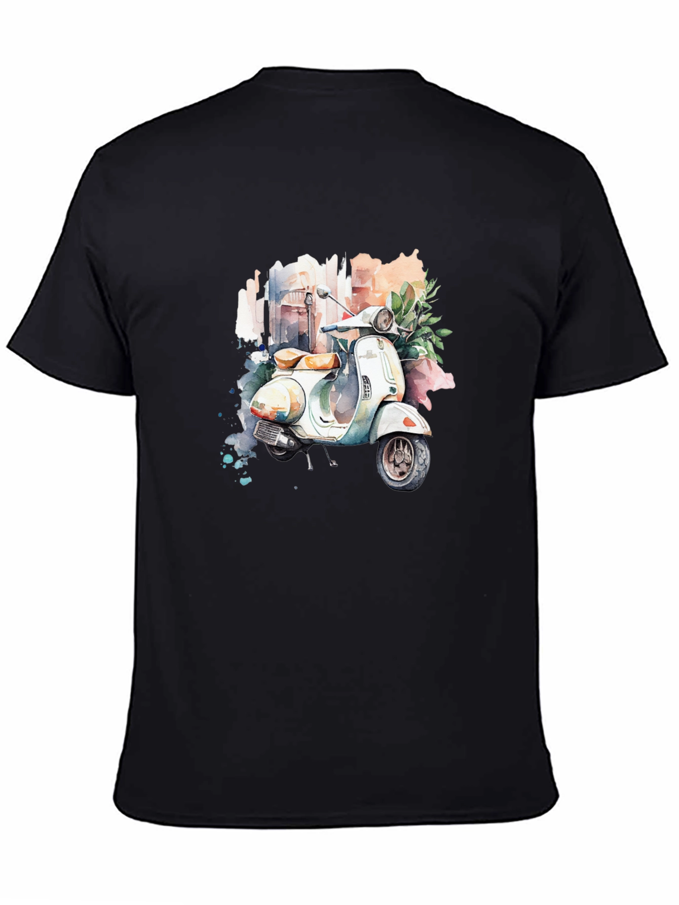 Retro Vespa Watercolor T-Shirt