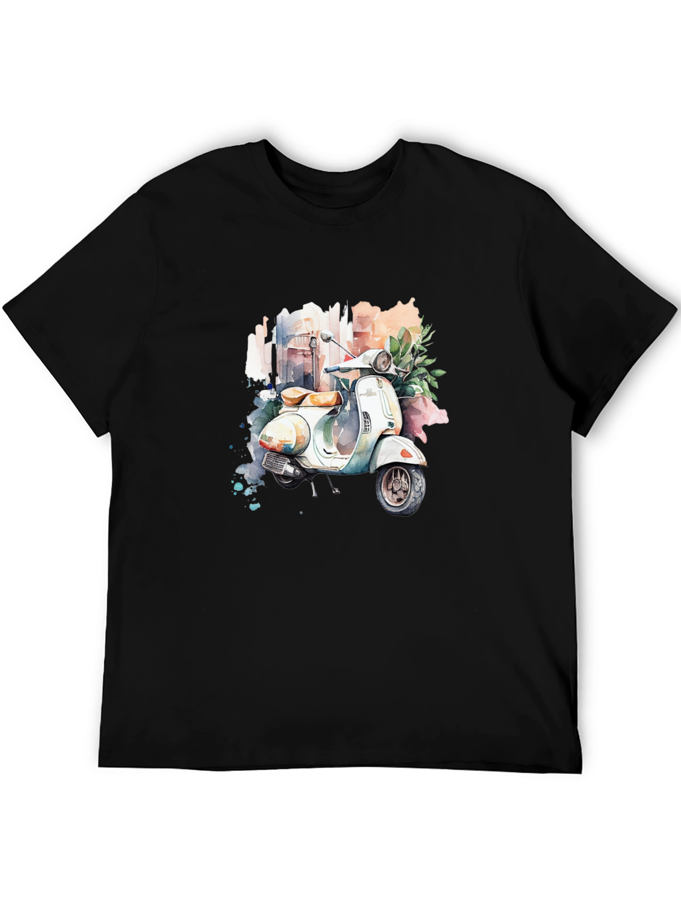 Retro Vespa Watercolor T-Shirt