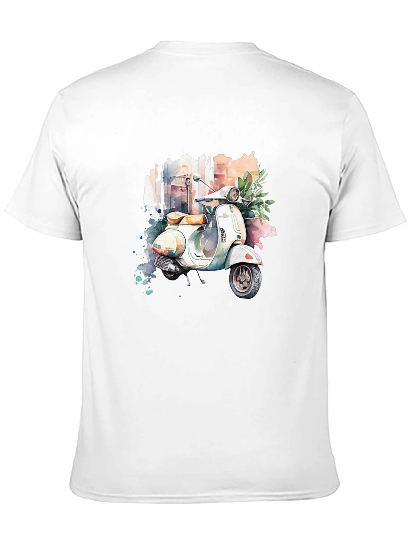 Retro Vespa Watercolor T-Shirt
