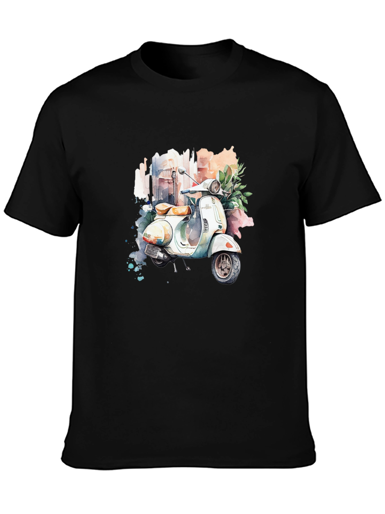 Retro Vespa Watercolor T-Shirt