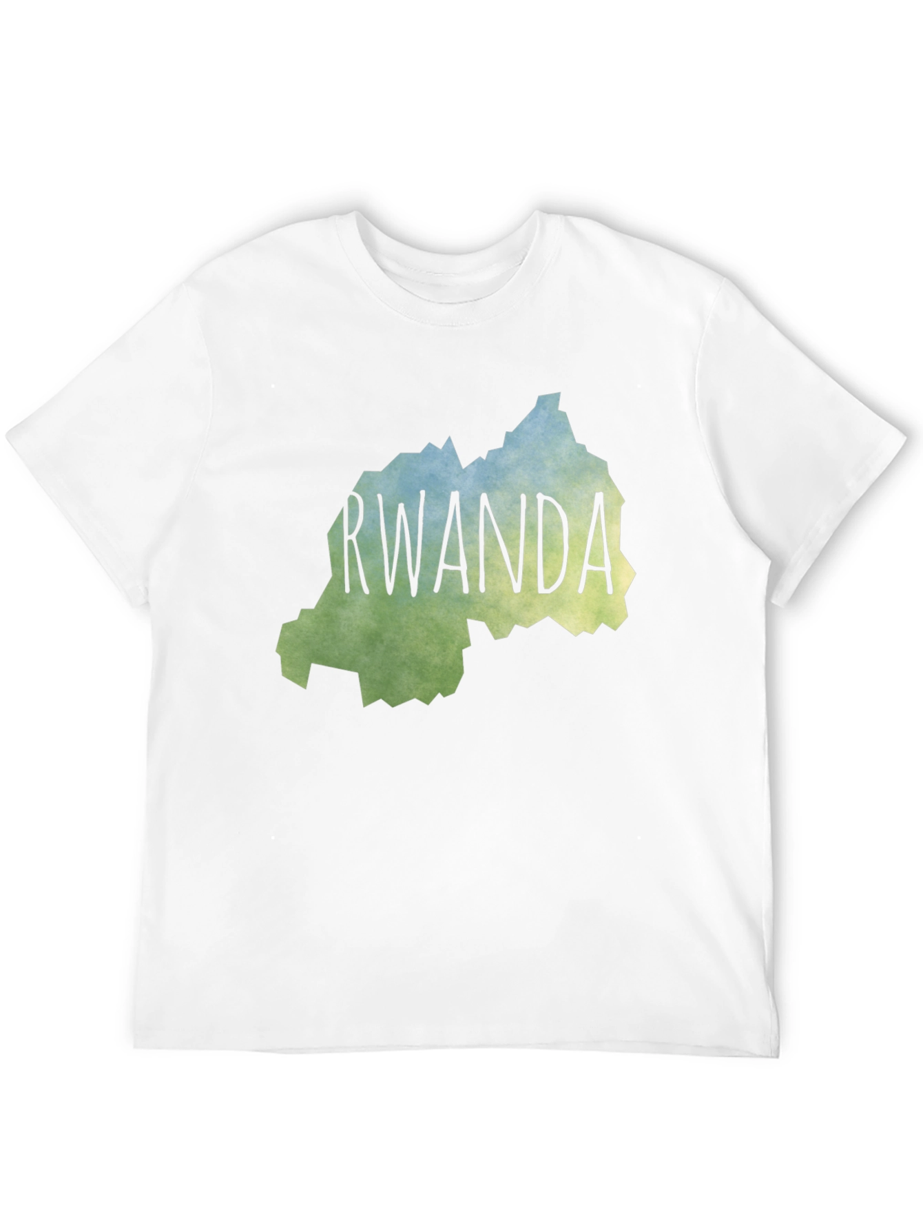 Rwanda Map T-Shirt - Mens Black Graphic Tee