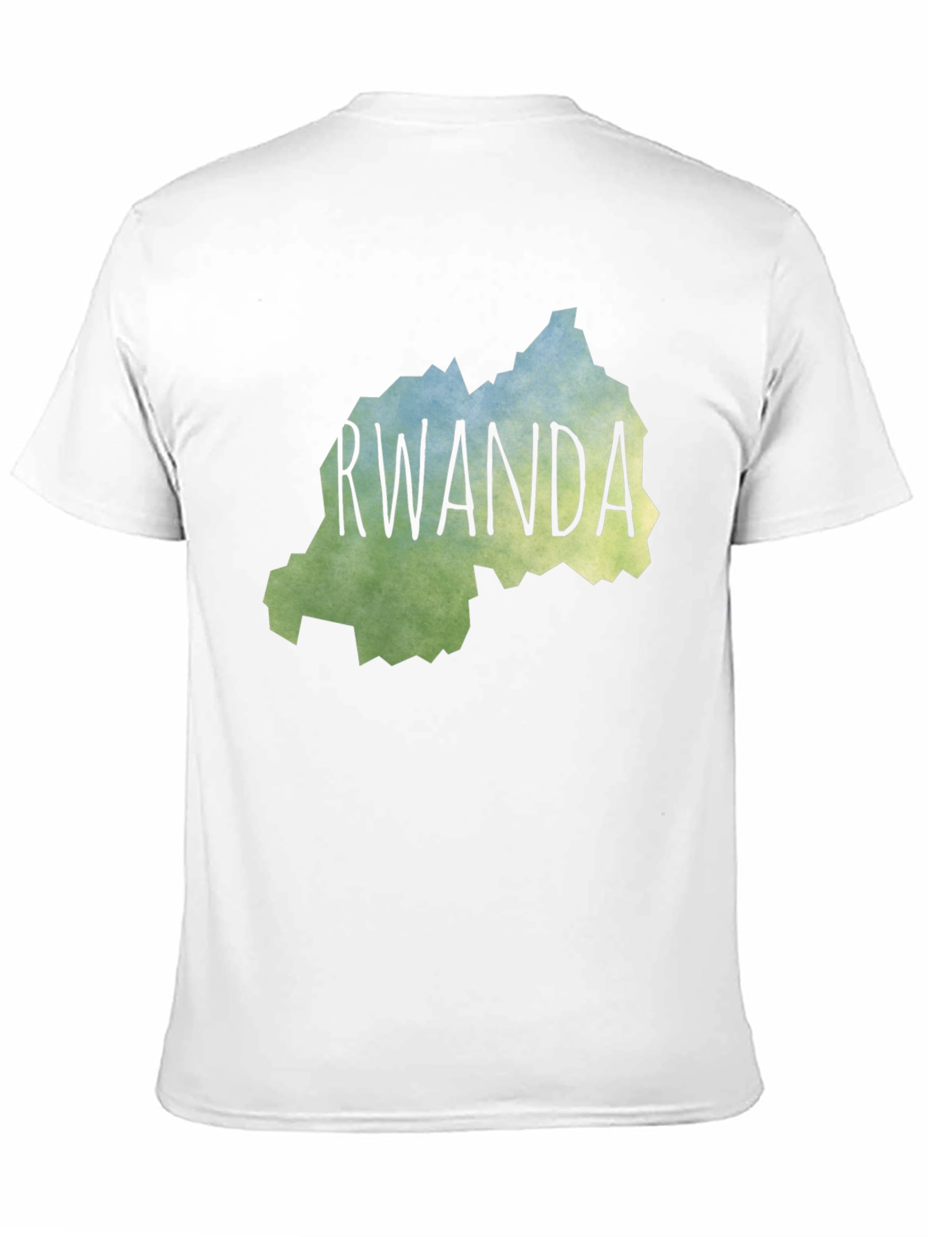 Rwanda Map T-Shirt - Mens Black Graphic Tee