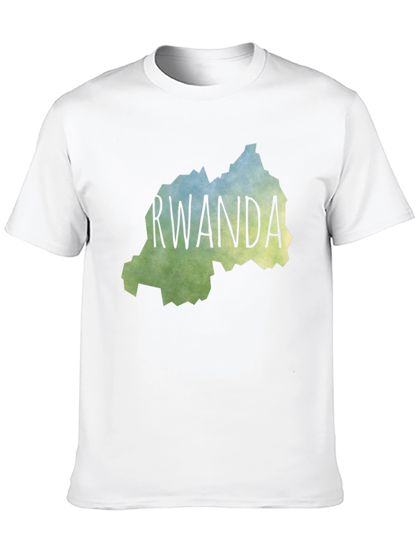 Rwanda Map T-Shirt - Mens Black Graphic Tee