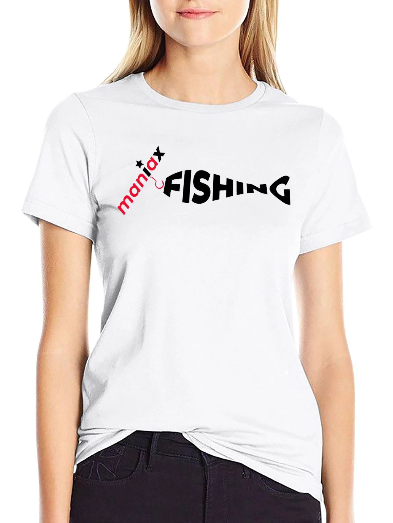 Maniax Fishing Graphic Tee - Black