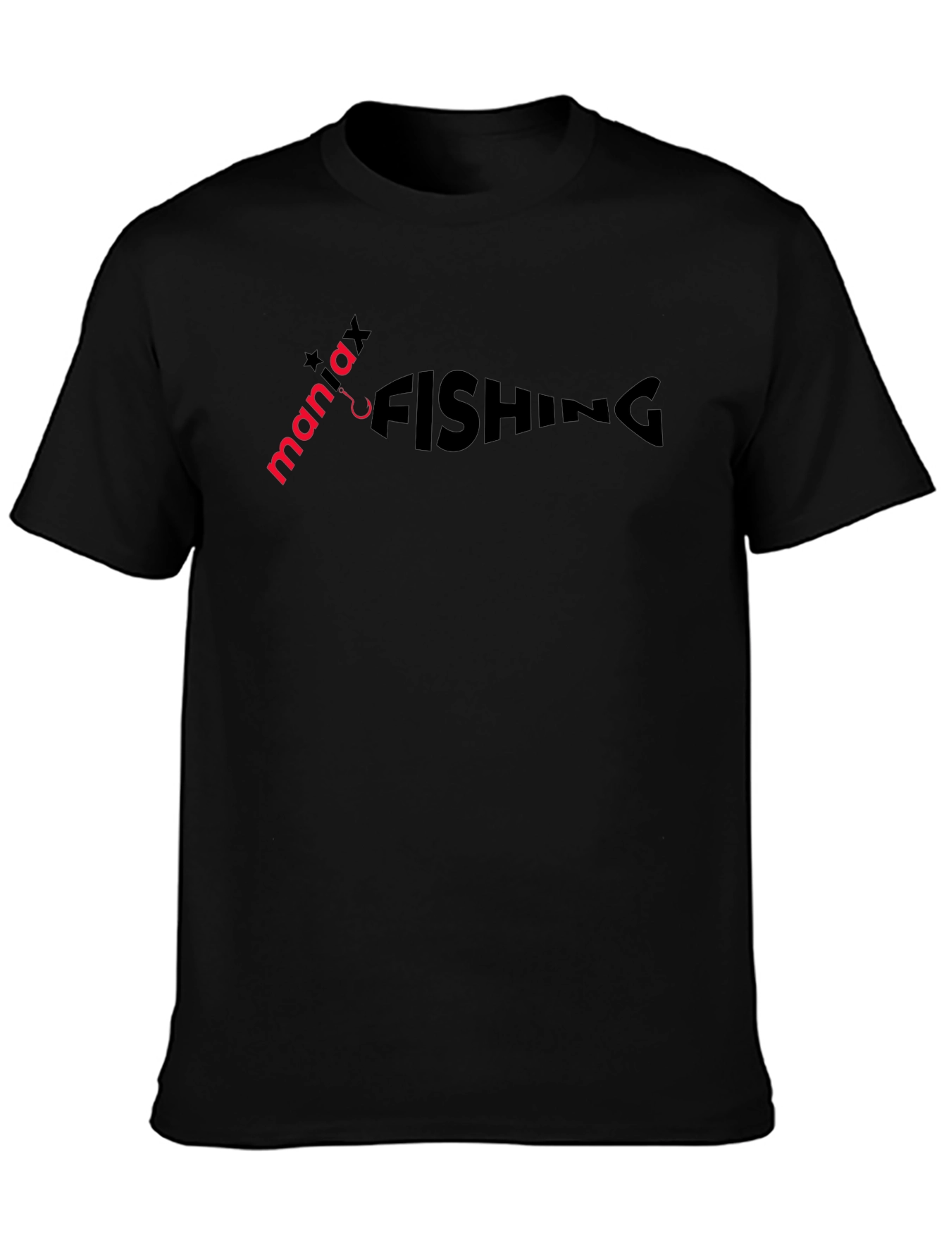 Maniax Fishing Graphic Tee - Black