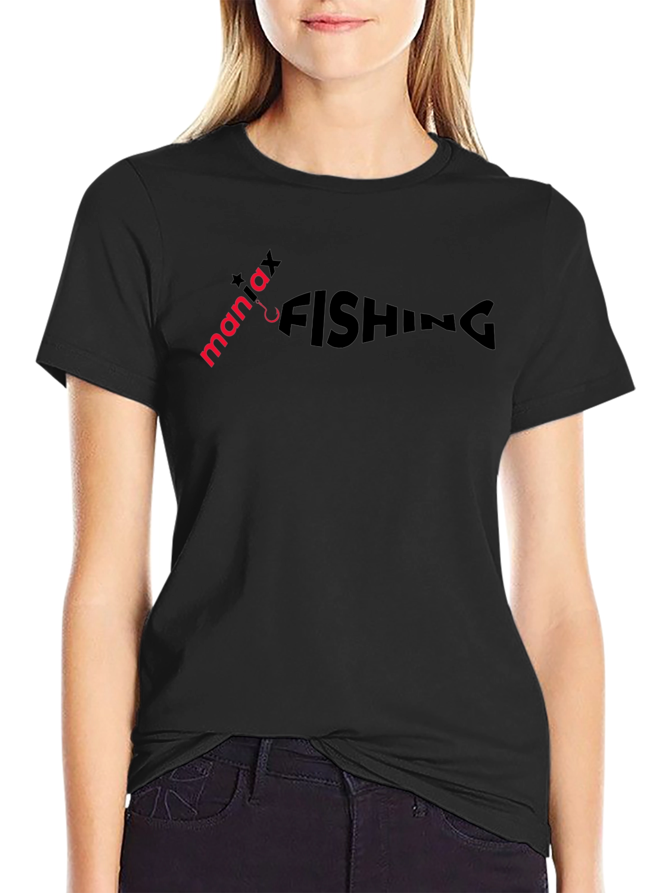 Maniax Fishing Graphic Tee - Black