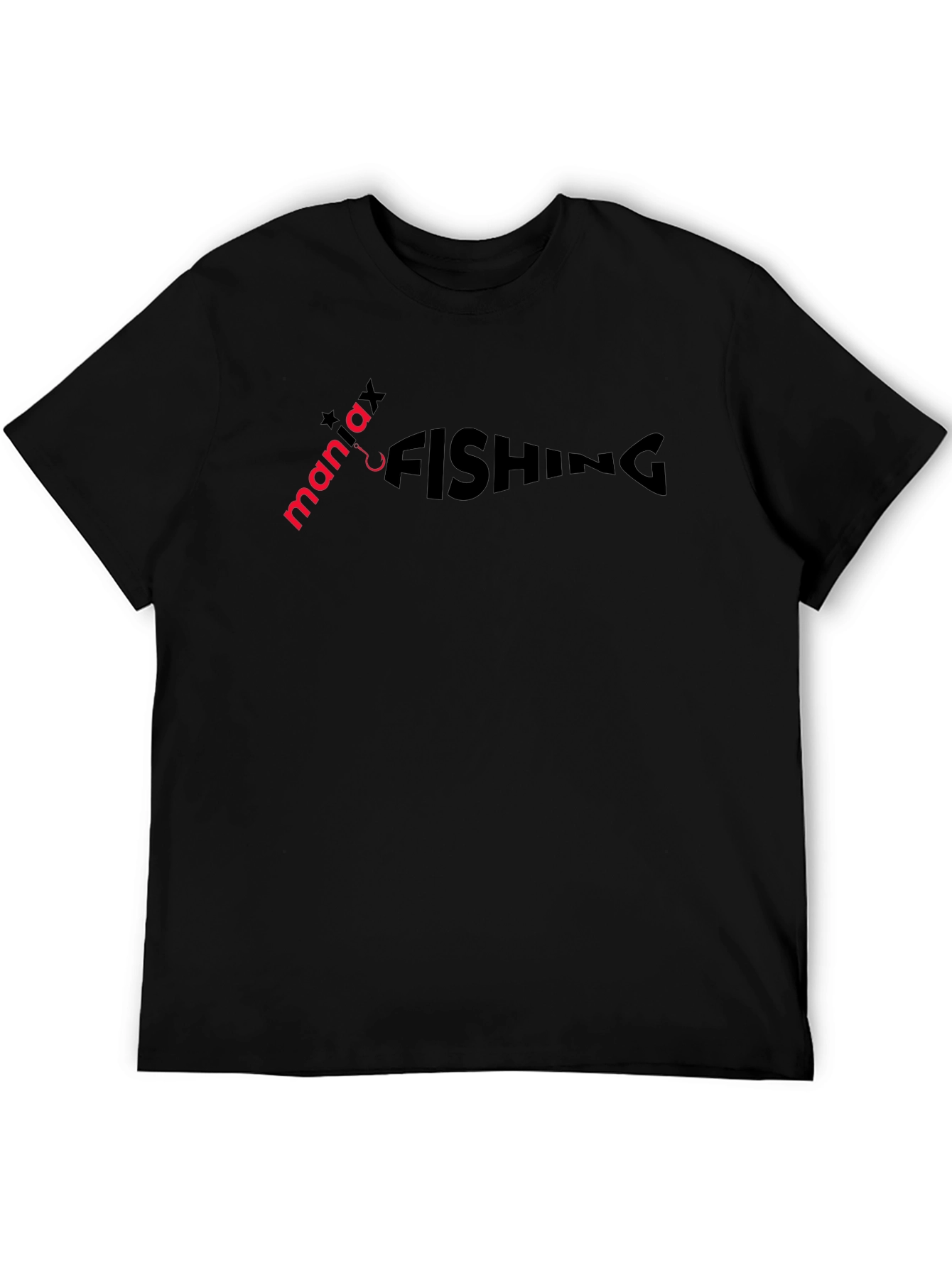 Maniax Fishing Graphic Tee - Black