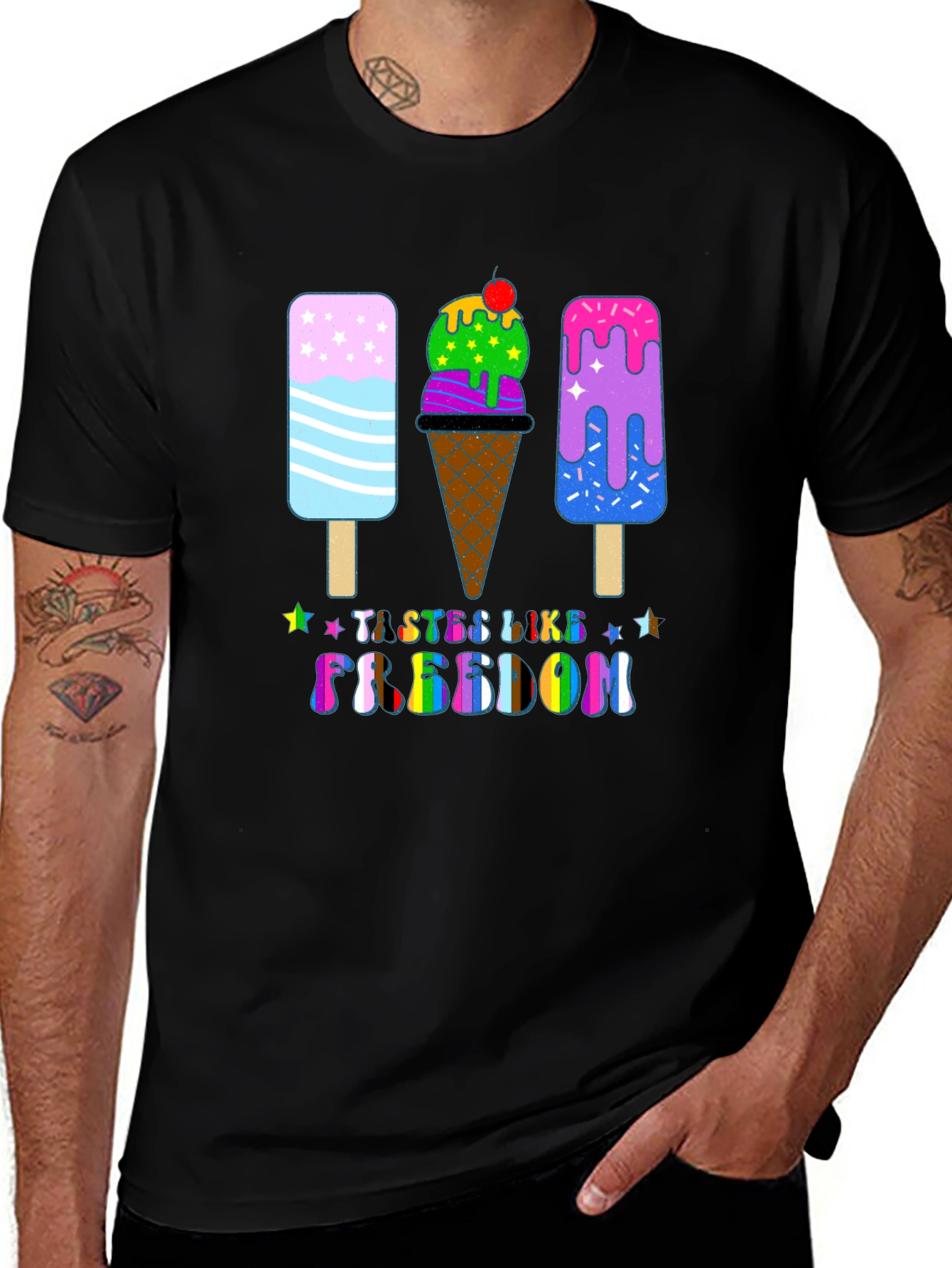 Tastes Like Freedom Ice Cream Graphic Tee