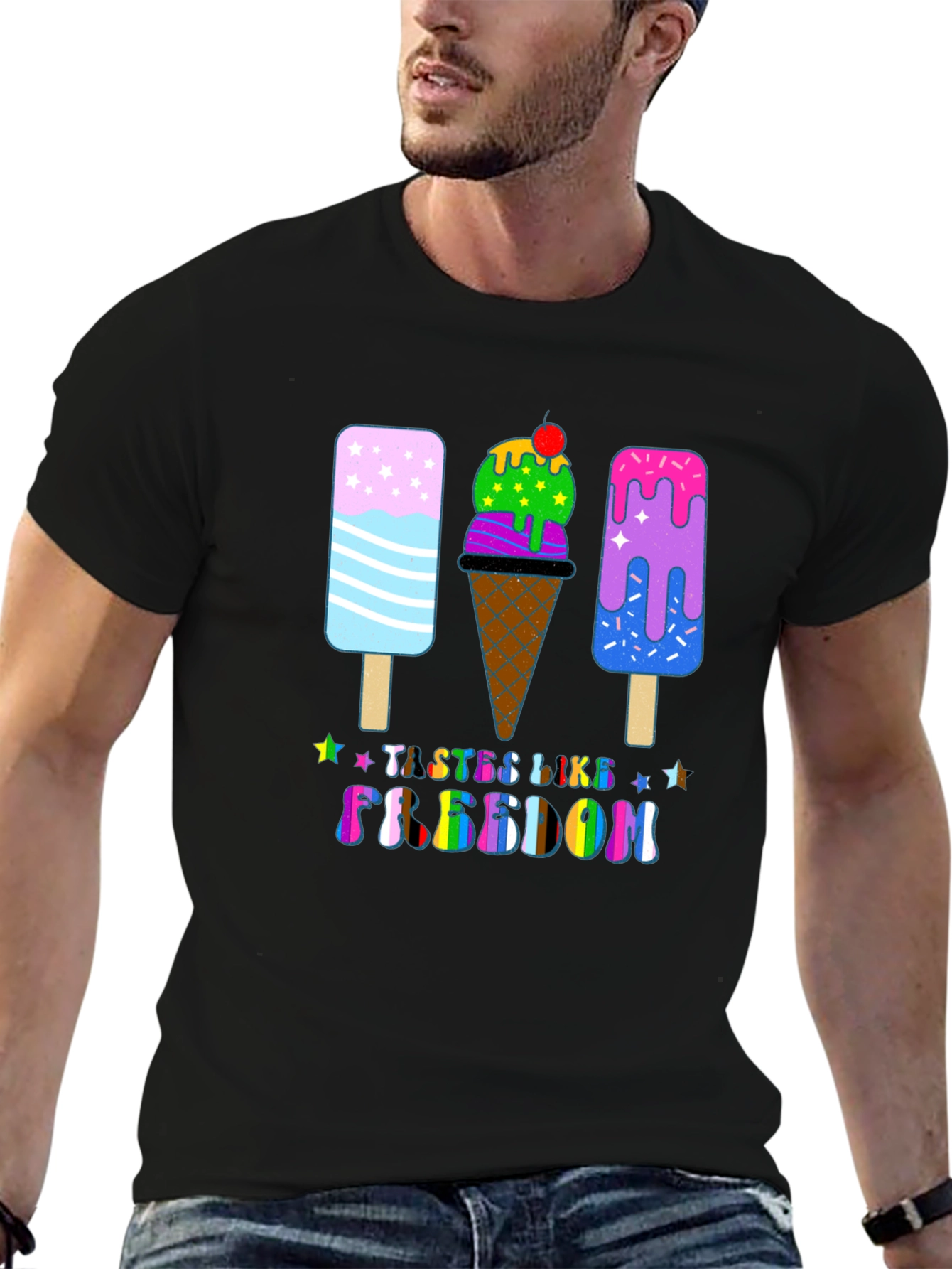 Tastes Like Freedom Ice Cream Graphic Tee