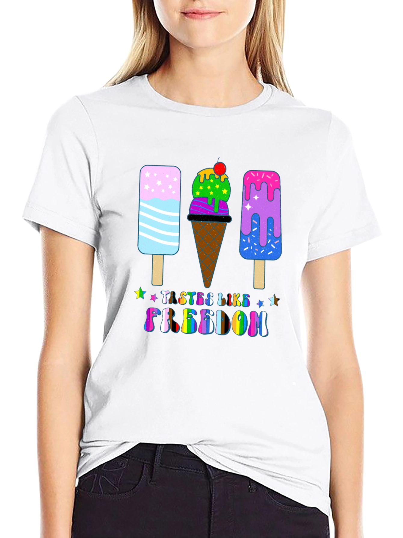 Tastes Like Freedom Ice Cream Graphic Tee