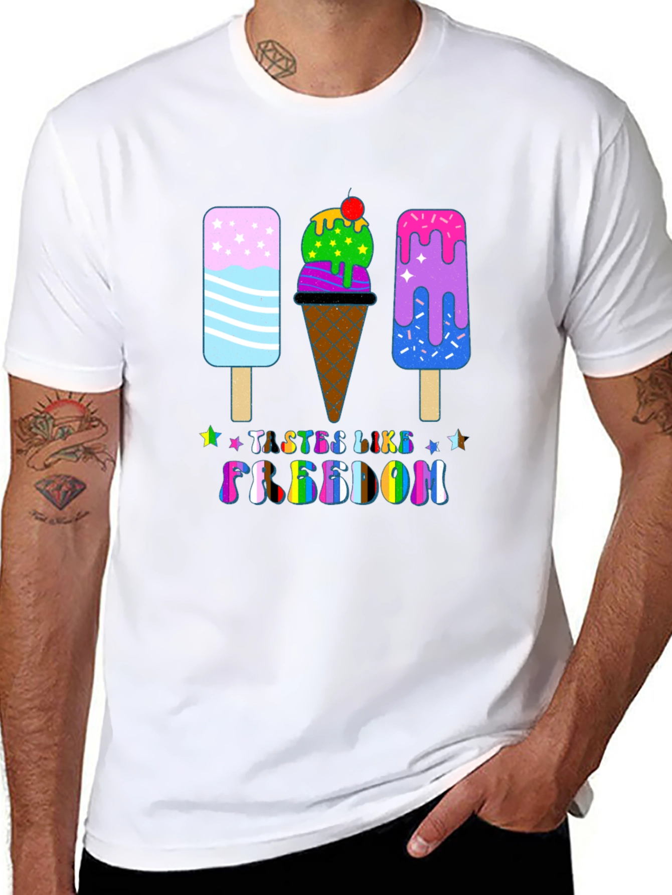 Tastes Like Freedom Ice Cream Graphic Tee