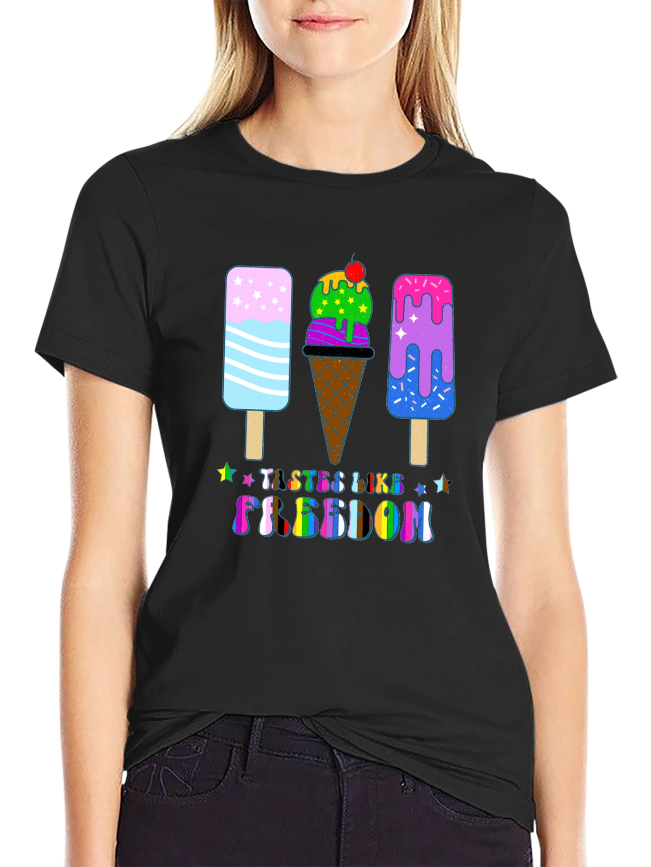 Tastes Like Freedom Ice Cream Graphic Tee