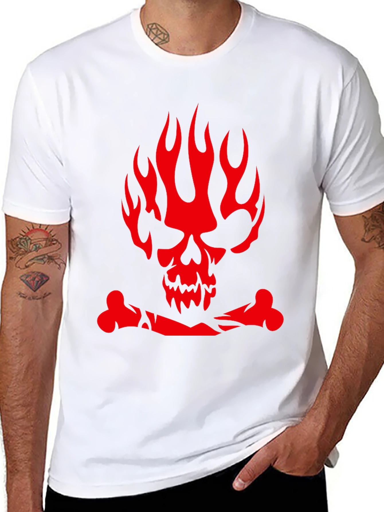 Edgy Skull & Crossbones Graphic Tee