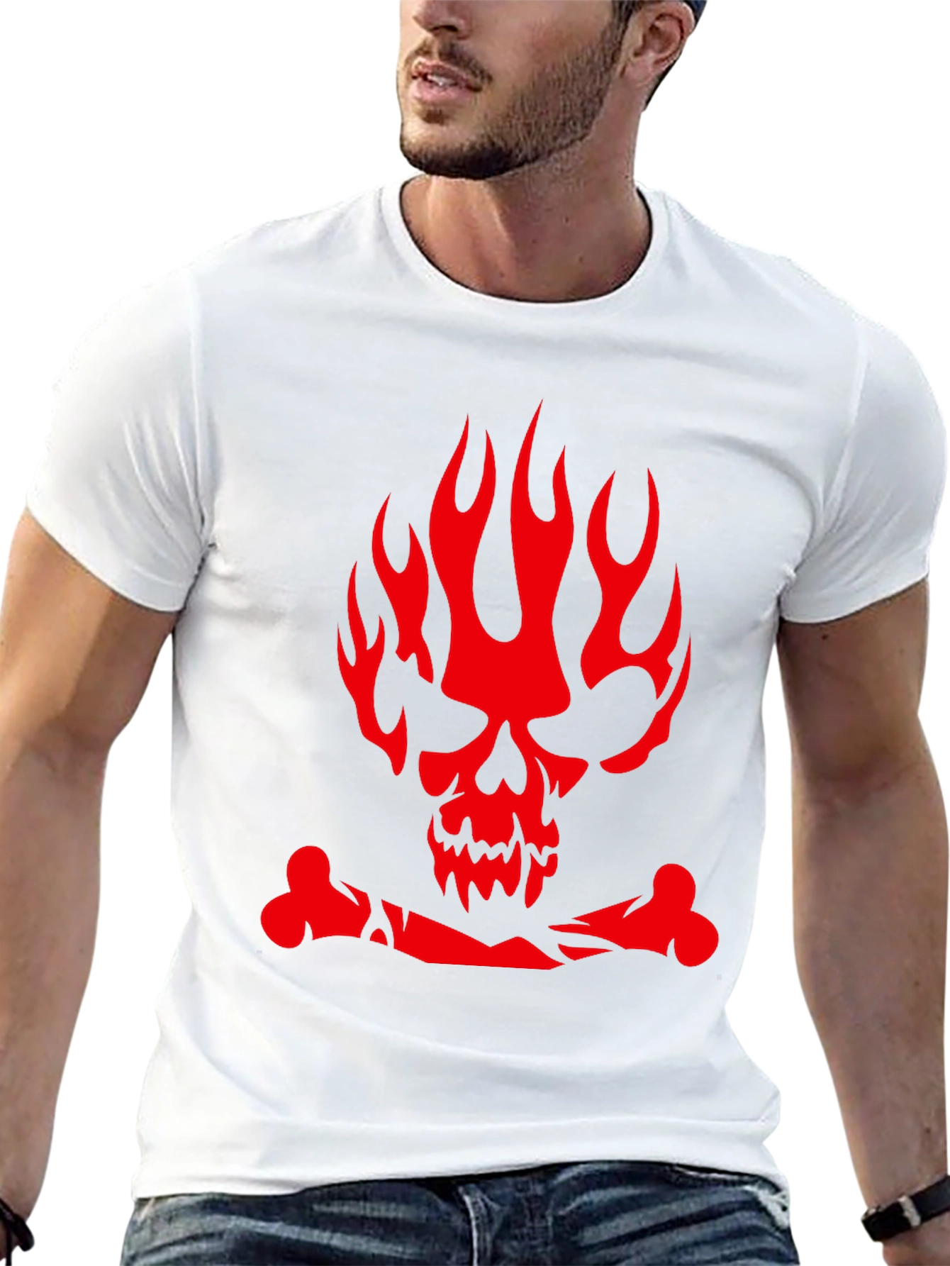 Edgy Skull & Crossbones Graphic Tee