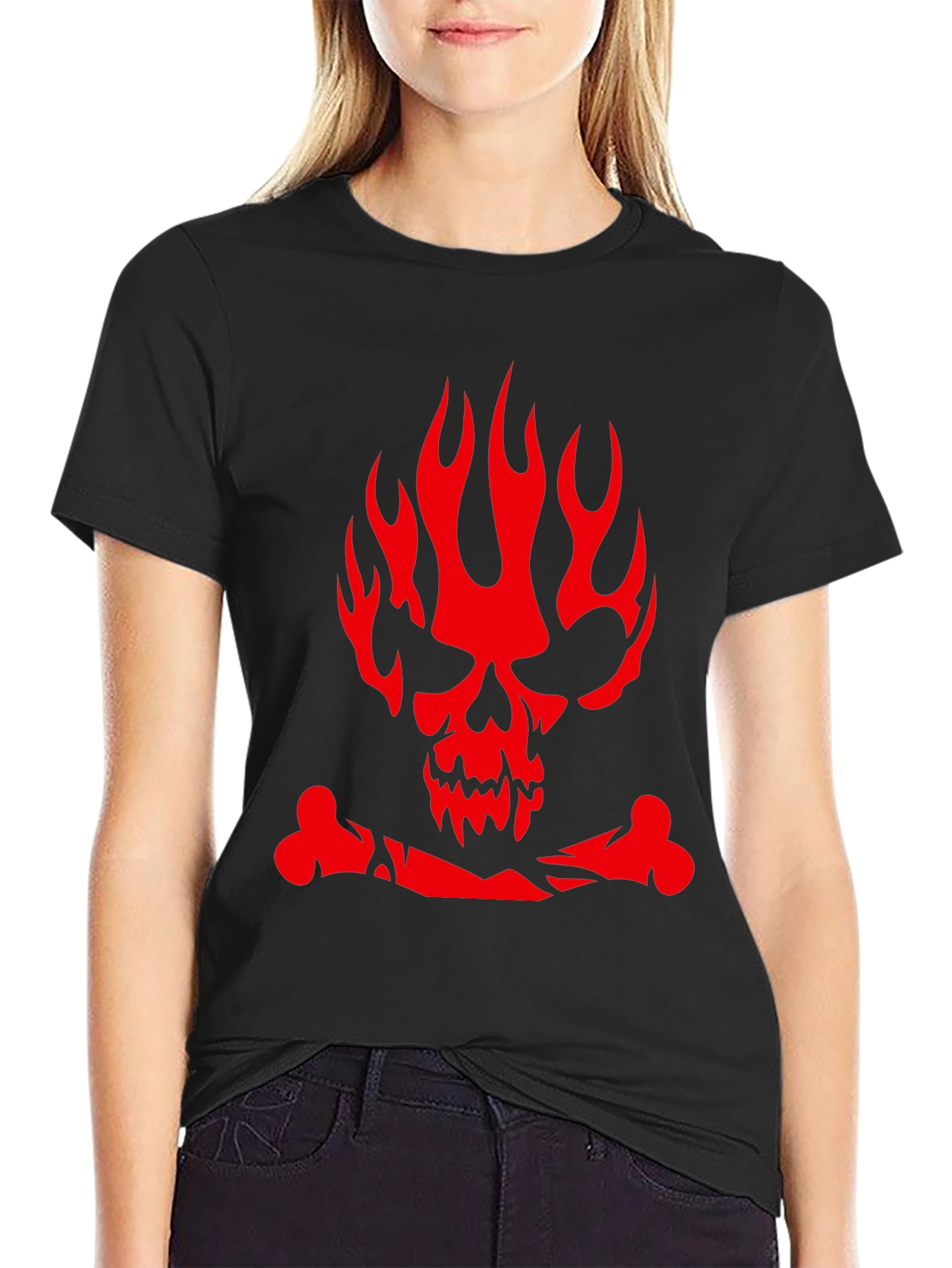 Edgy Skull & Crossbones Graphic Tee
