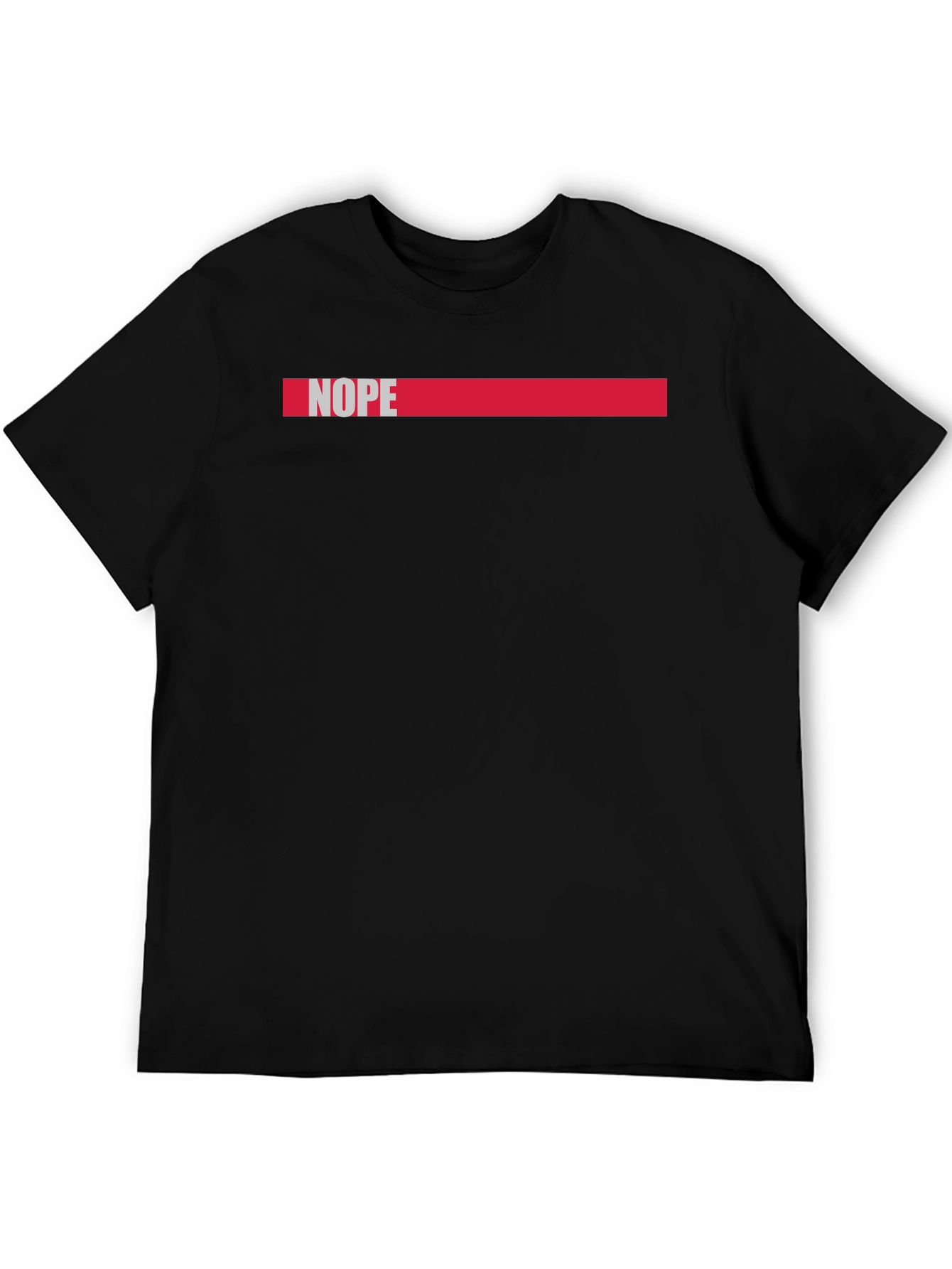 Nope Graphic Tee - Casual Black Cotton T-Shirt
