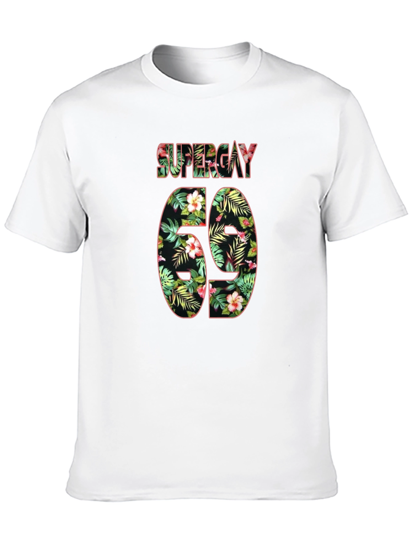 Supergay Floral Print Black T-Shirt