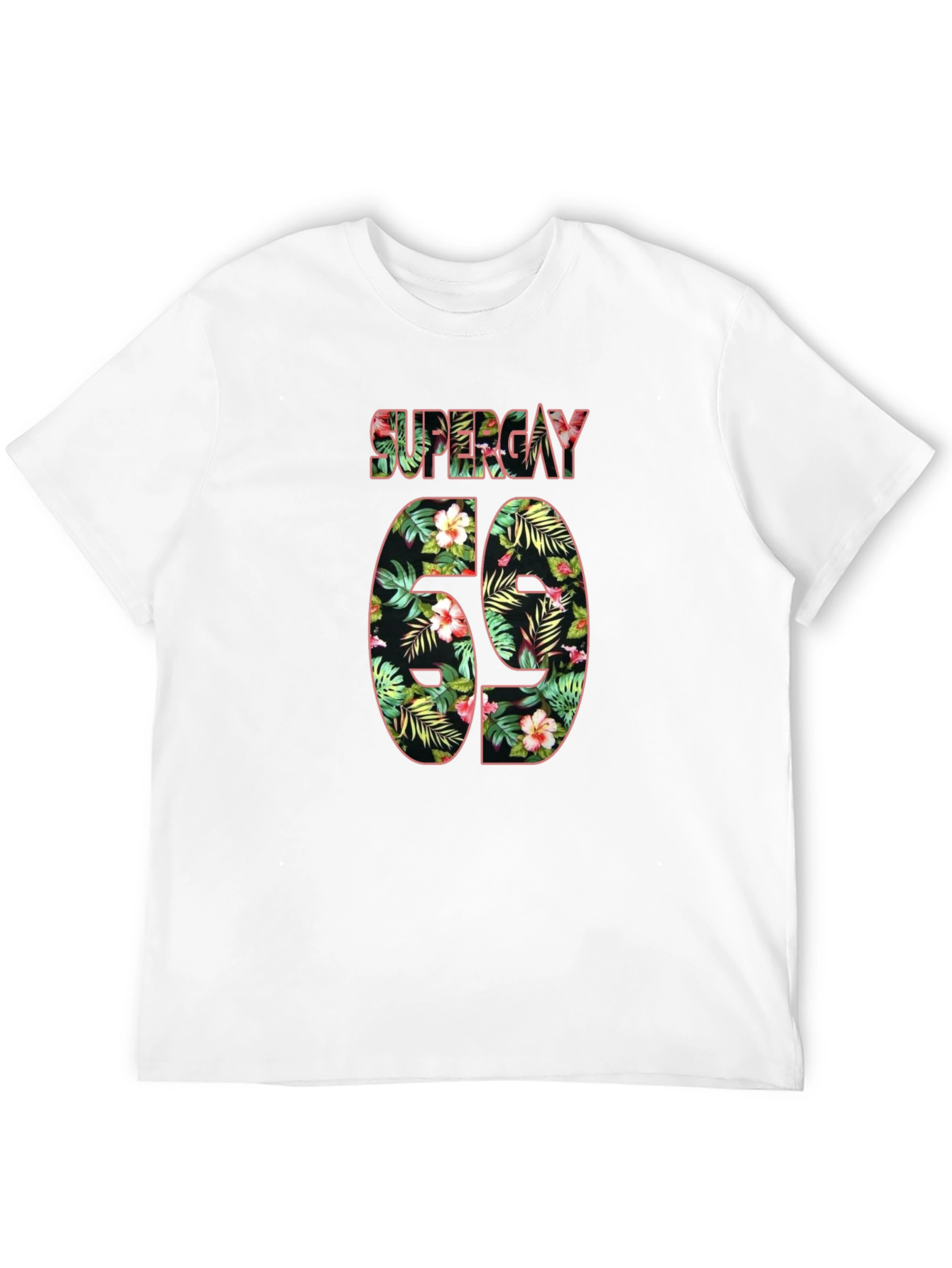 Supergay Floral Print Black T-Shirt